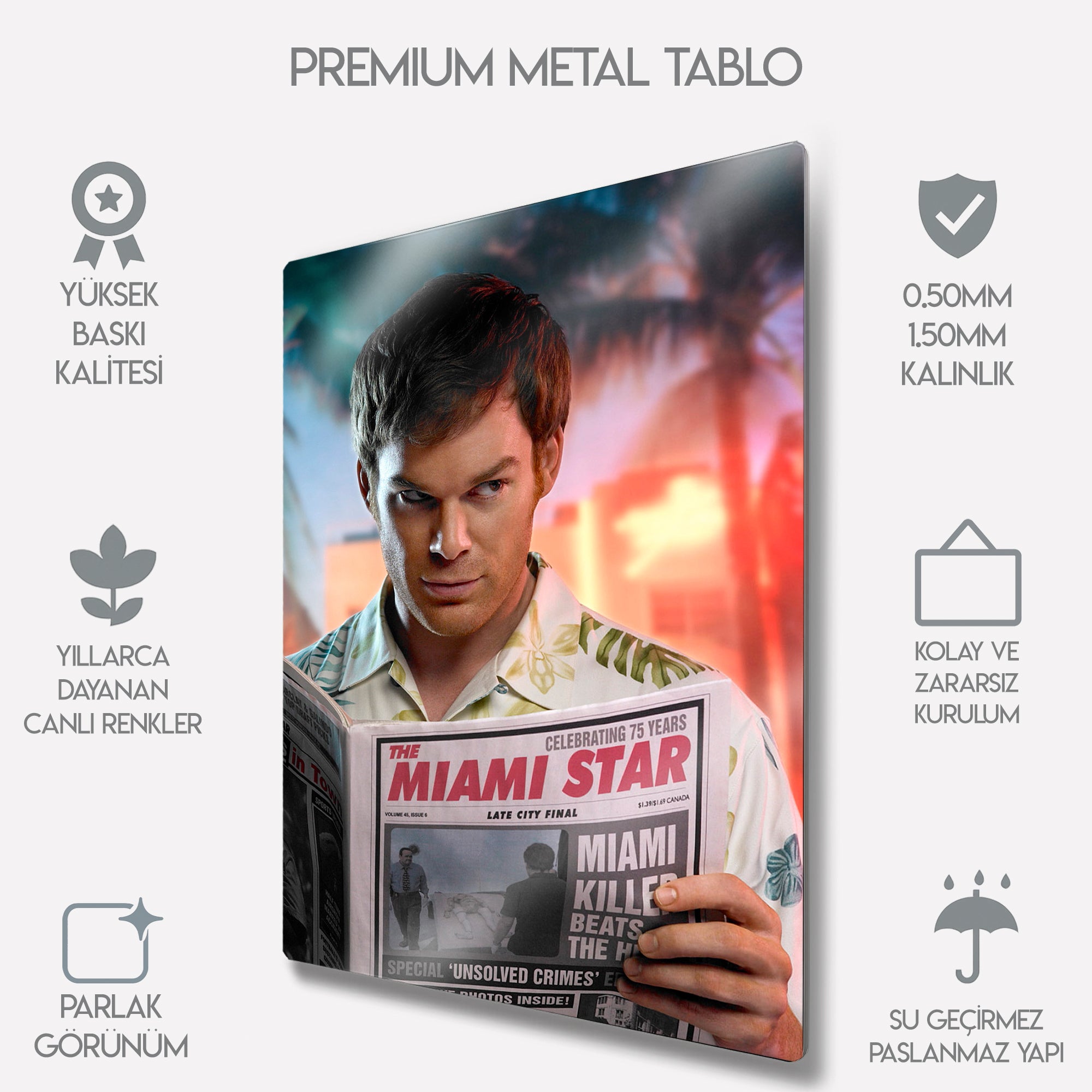 Dexter Miami Star Gazete Sahnesi - Metal Tablo