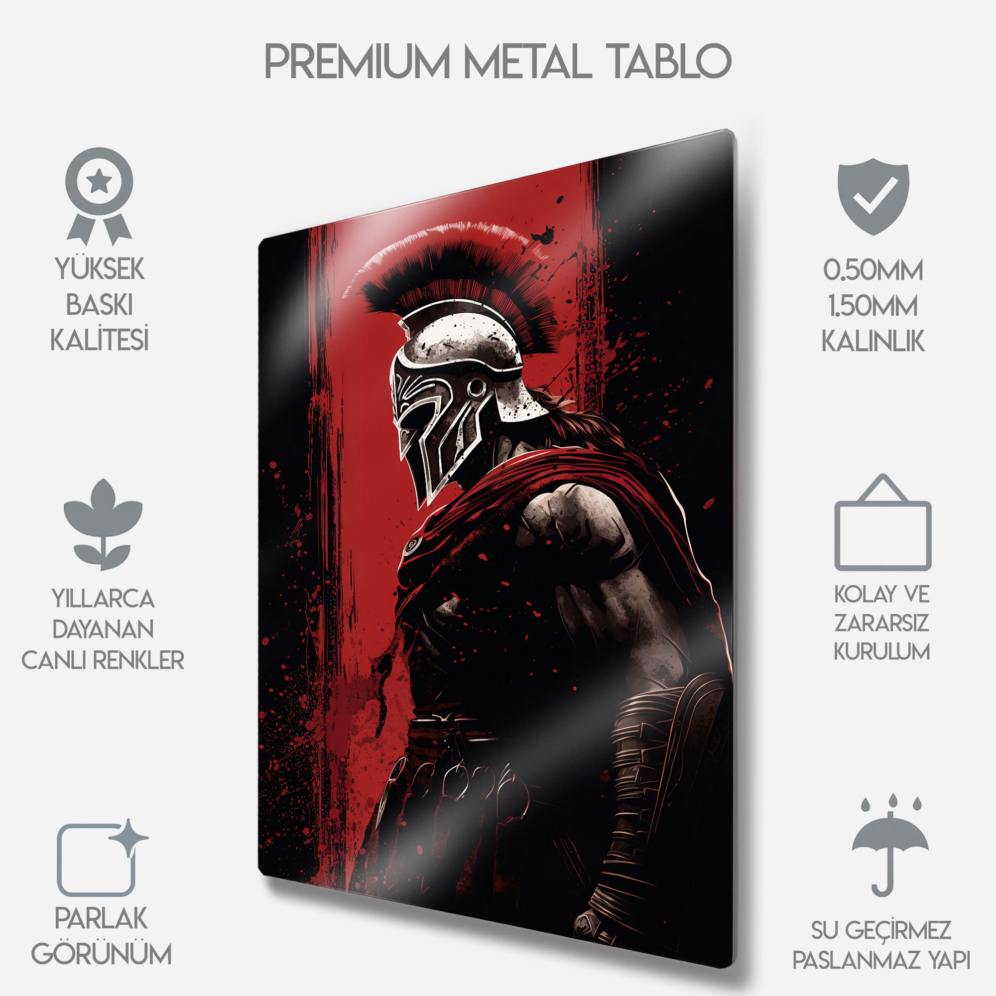 Spartalı Savaşçı - Metal Tablo