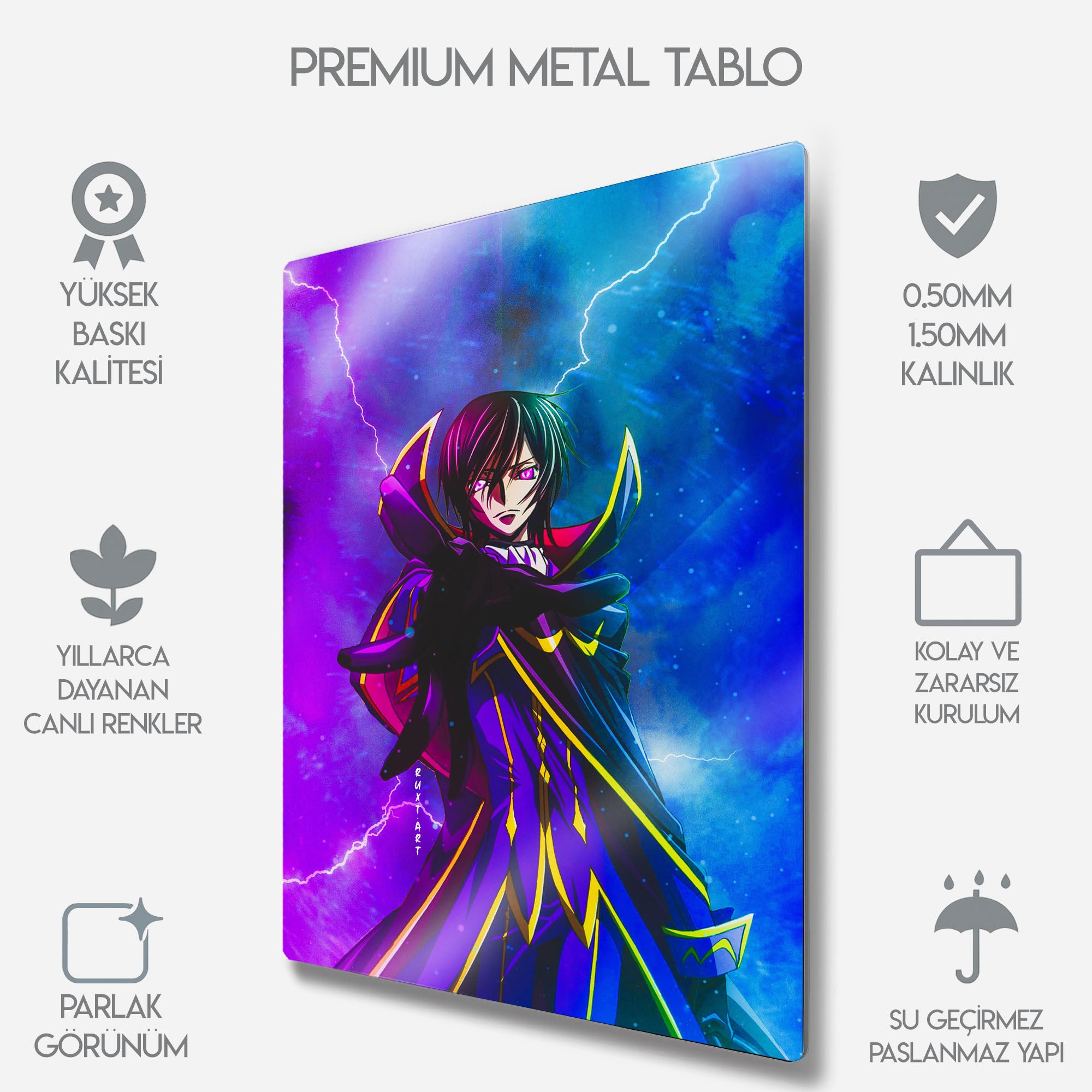 Code Geass Lelouch (Zero) - Metal Tablo
