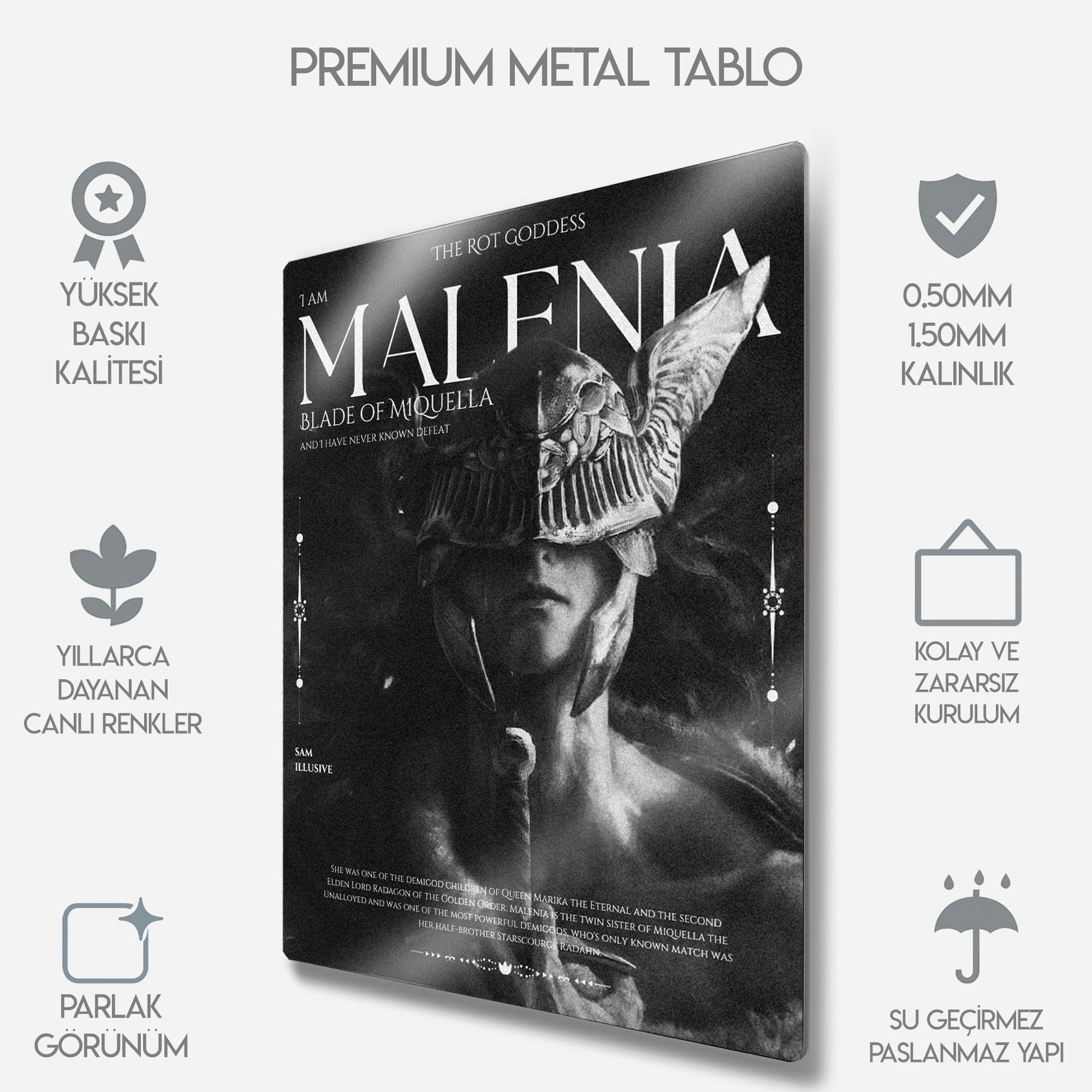Malenia Elden Ring - Metal Tablo