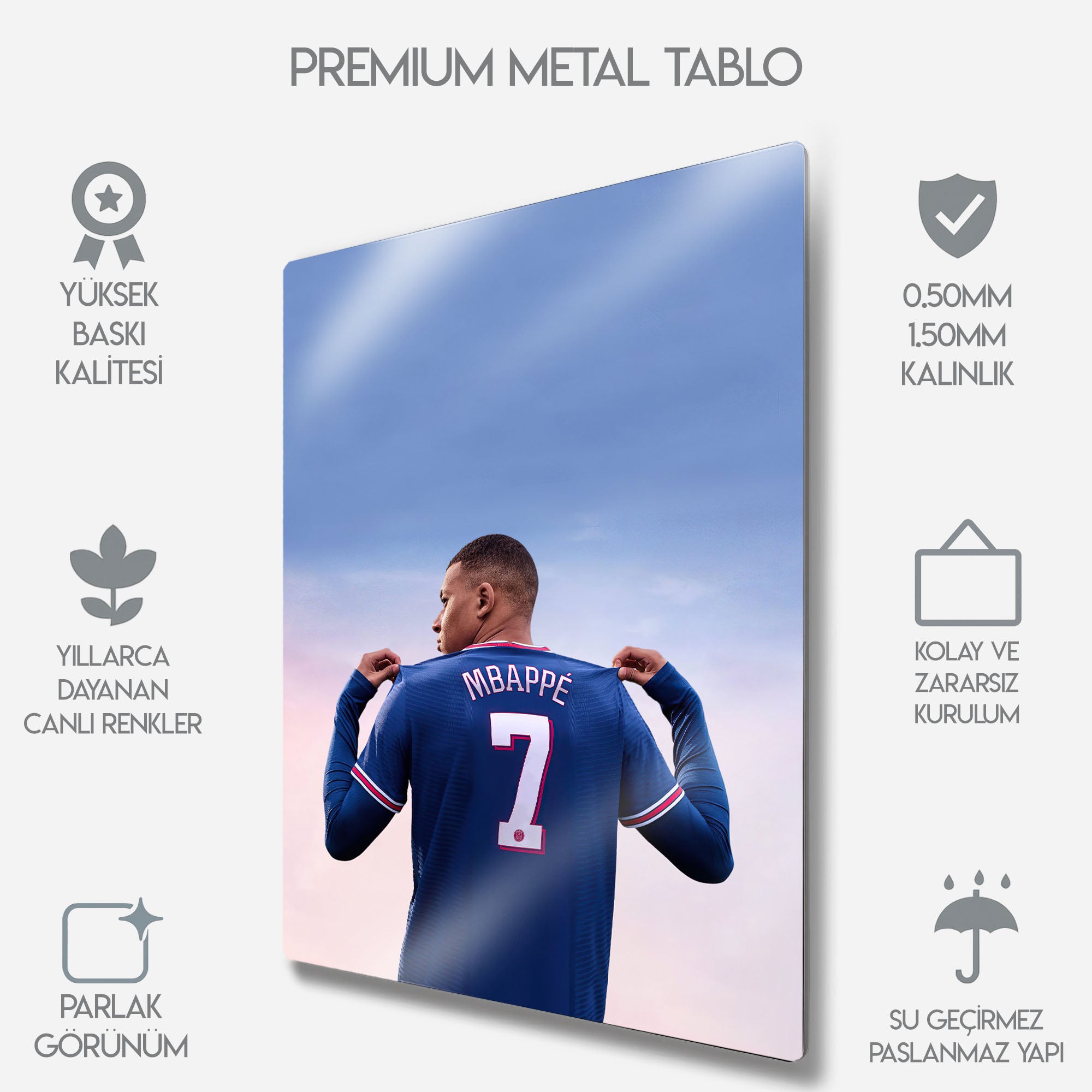 Kylian Mbappe - Metal Tablo