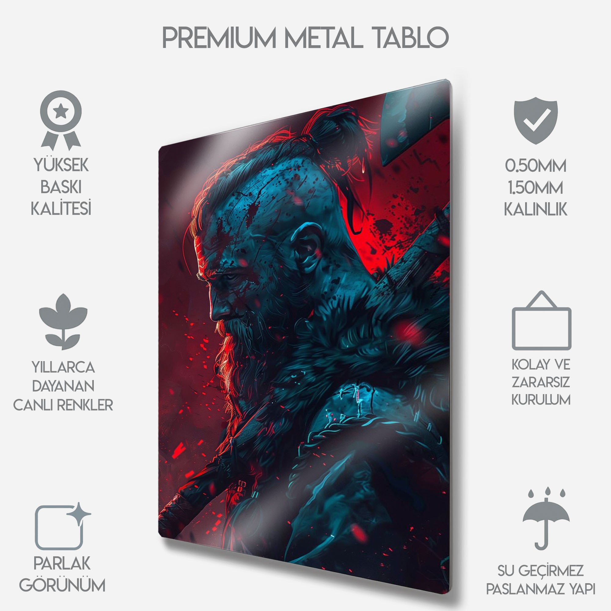 Ragnar Lodbrok Vikings - Metal Tablo