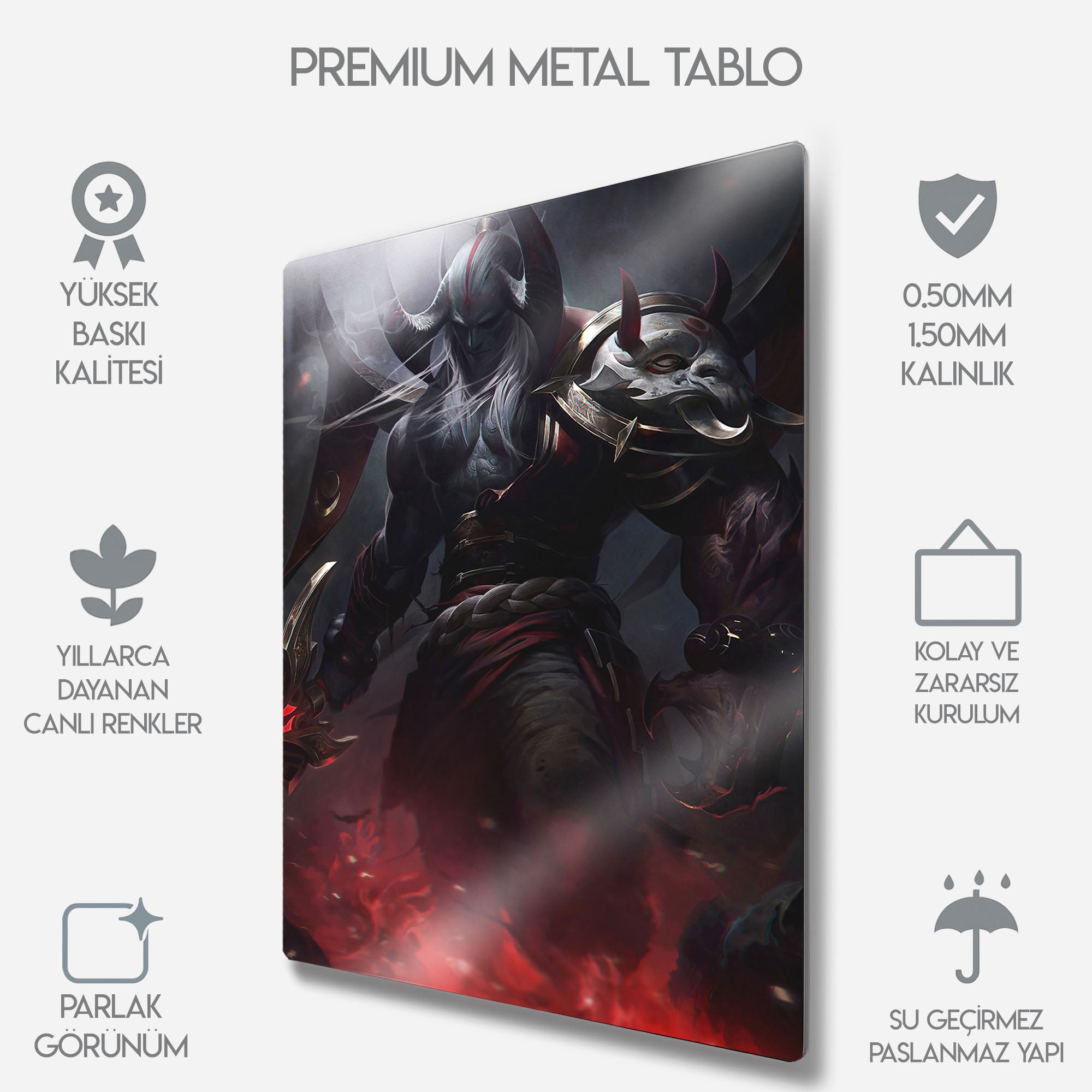 Kanlı Ay Aatrox - Metal Tablo