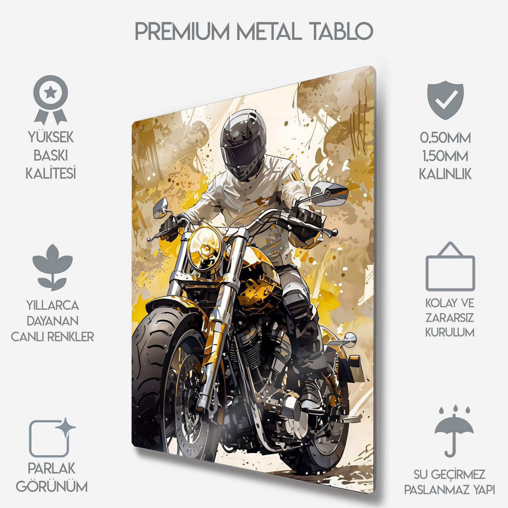 Özgür Ruh Motorcu - Metal Tablo