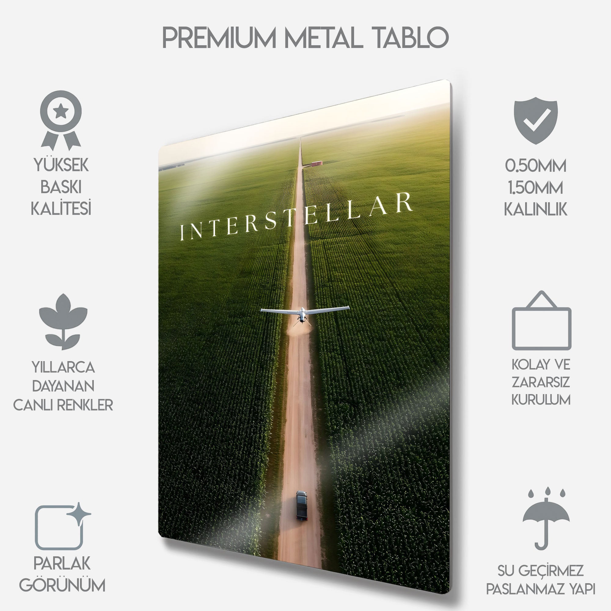 Interstellar (Yıldızlararası) Minimalist Film Posteri - Metal Tablo