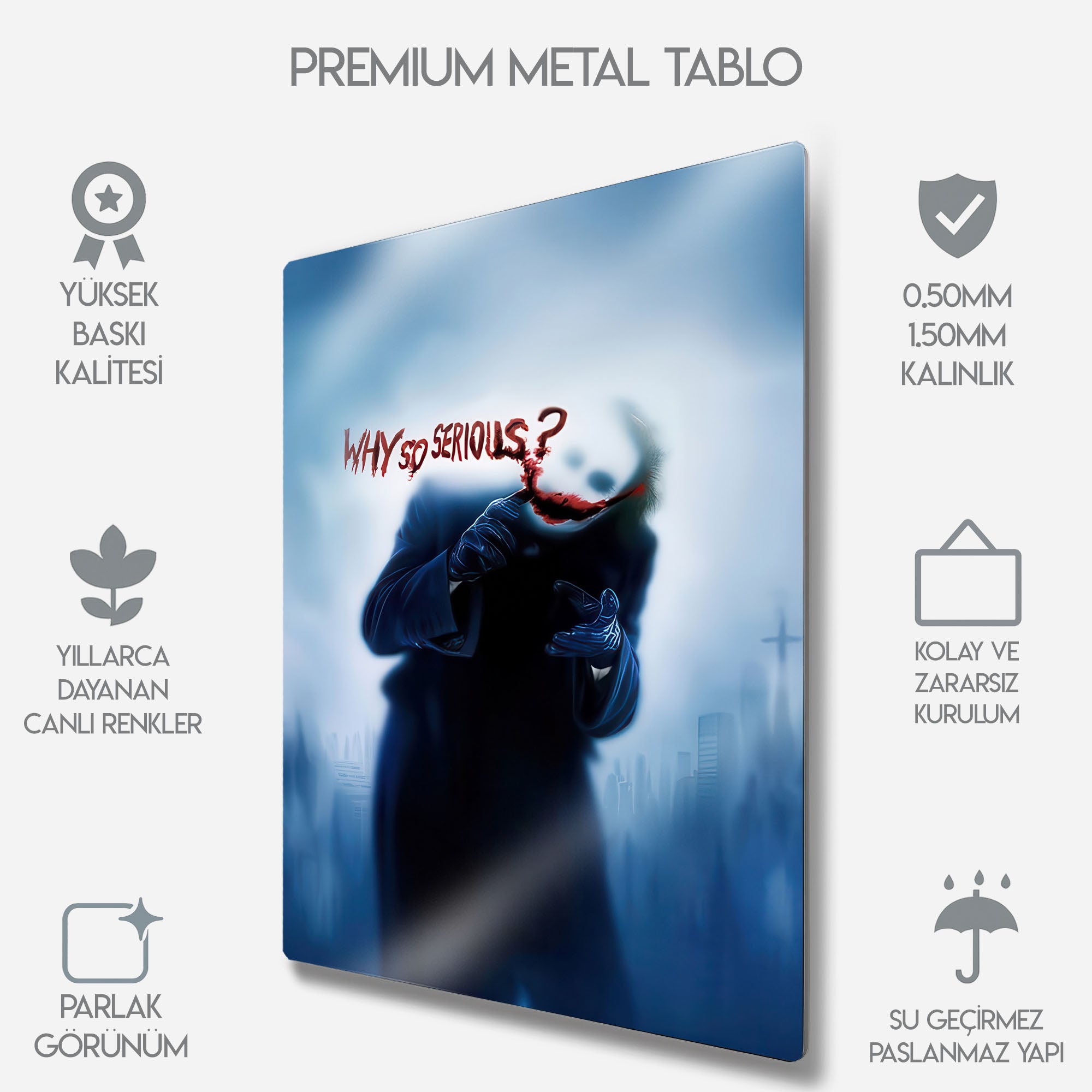 Joker "Why So Serious?" - Metal Tablo