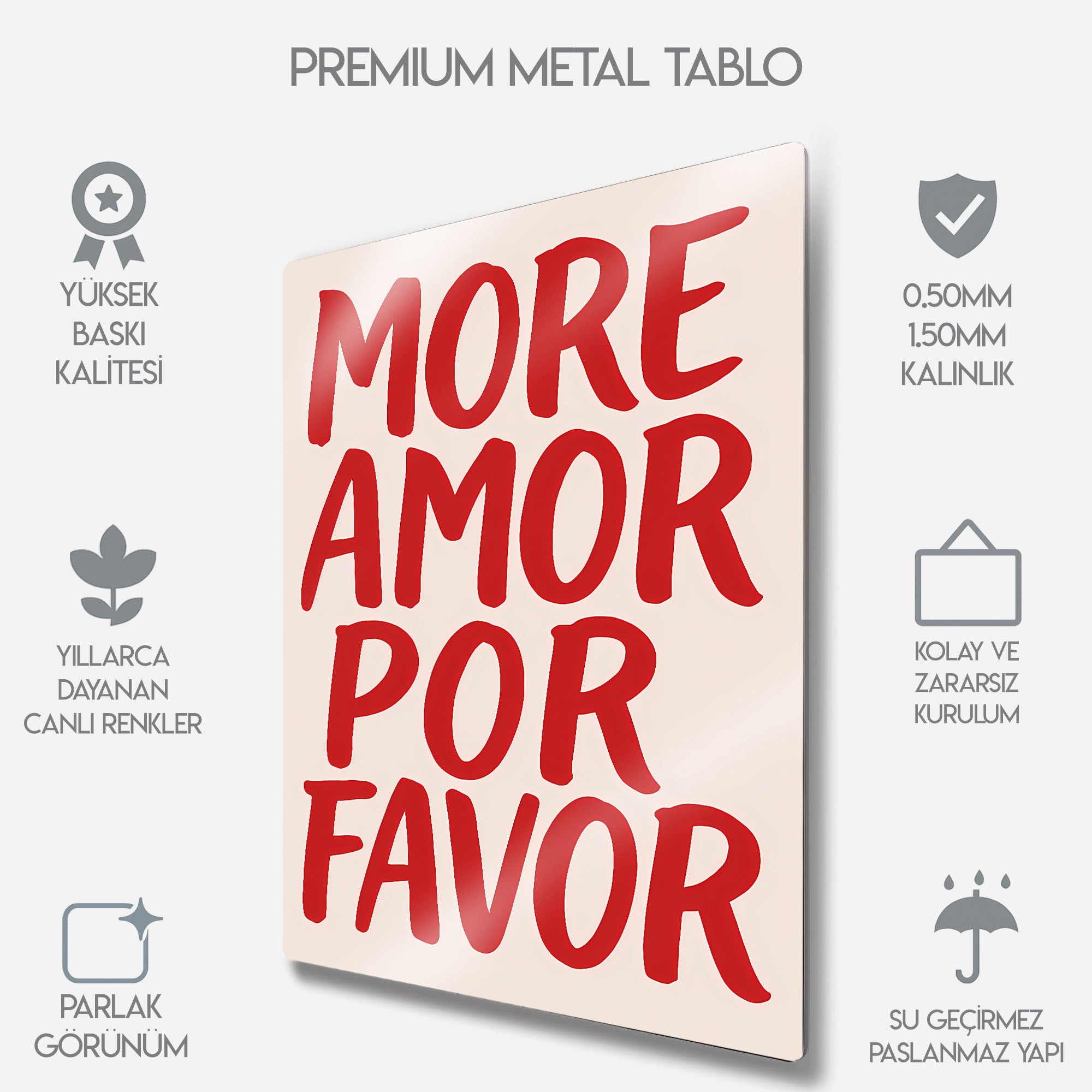 More Amor Por Favor - Metal Tablo