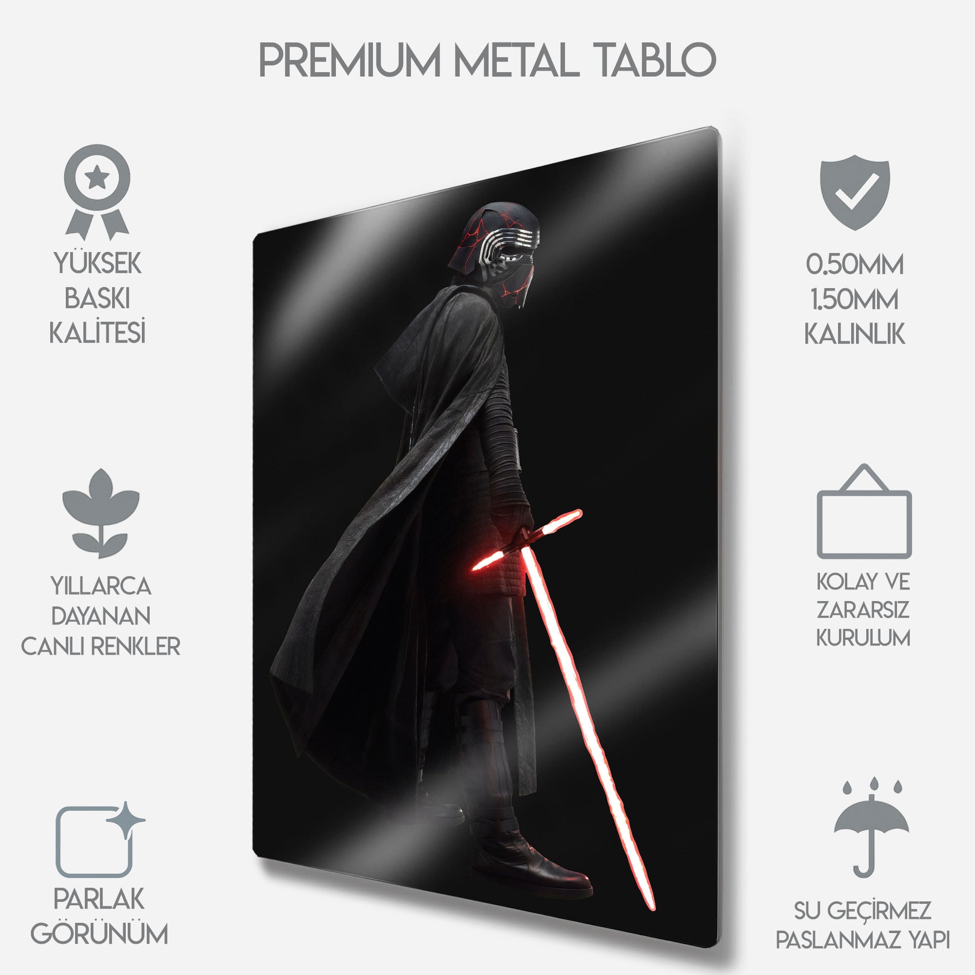 Star Wars Kylo Ren - Metal Tablo