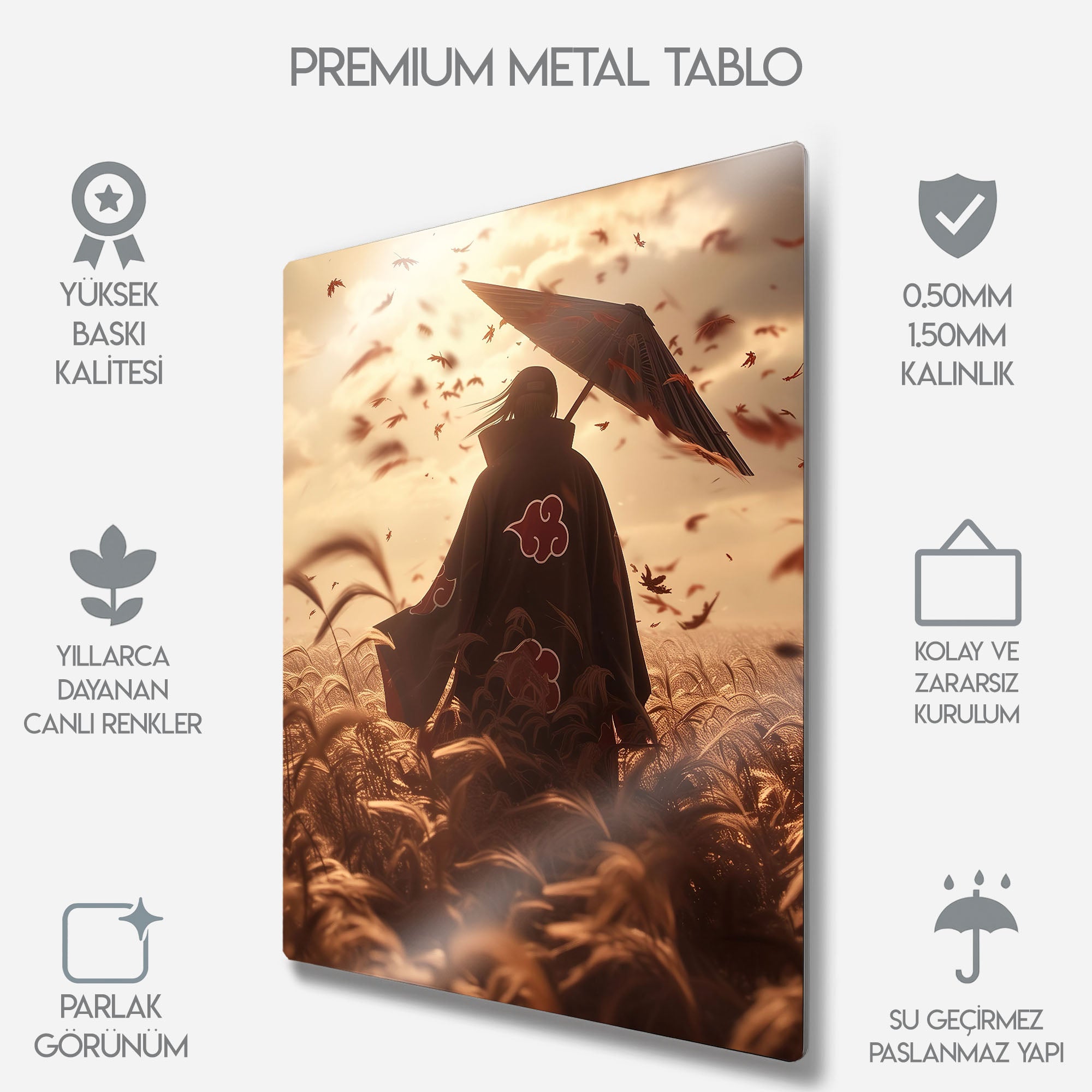 Uchiha Itachi Akatsuki - Metal Tablo