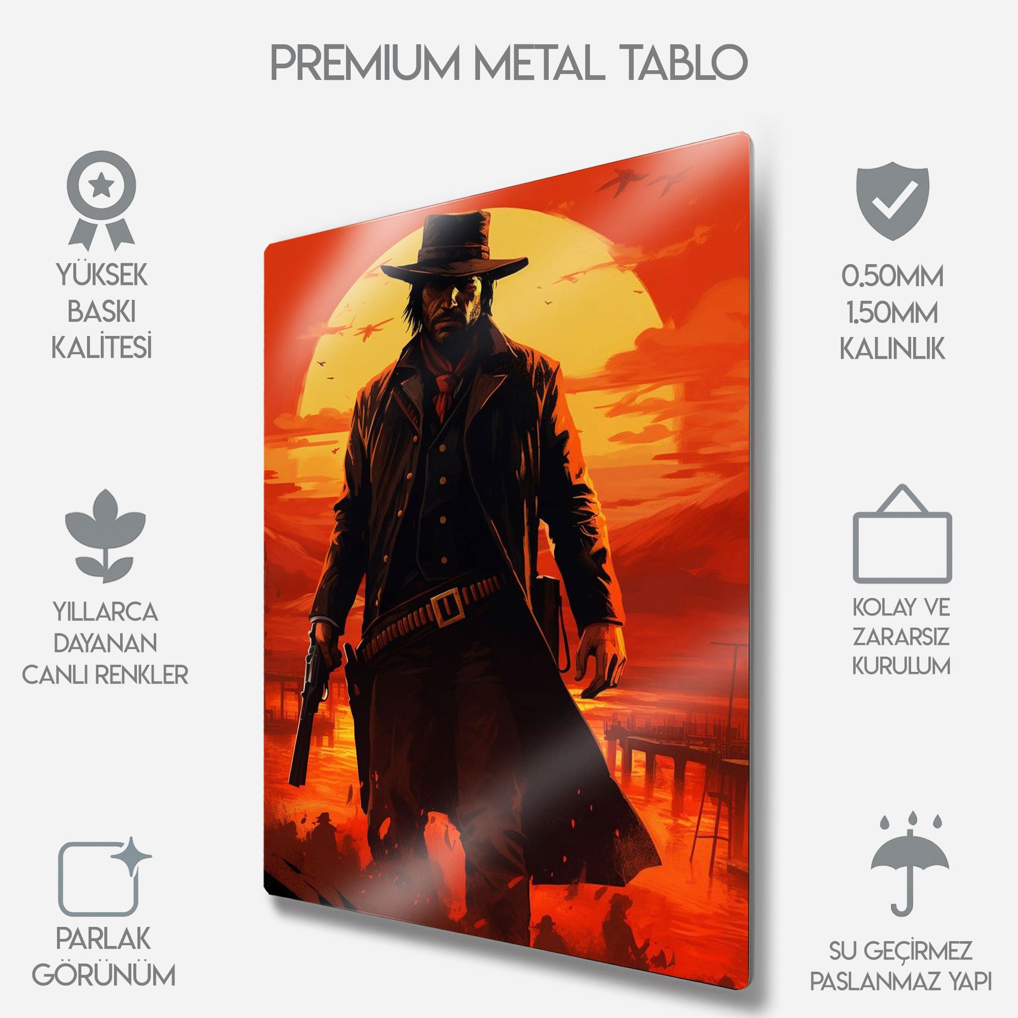 Red Dead Redemption 2 (RDR2) - Metal Tablo