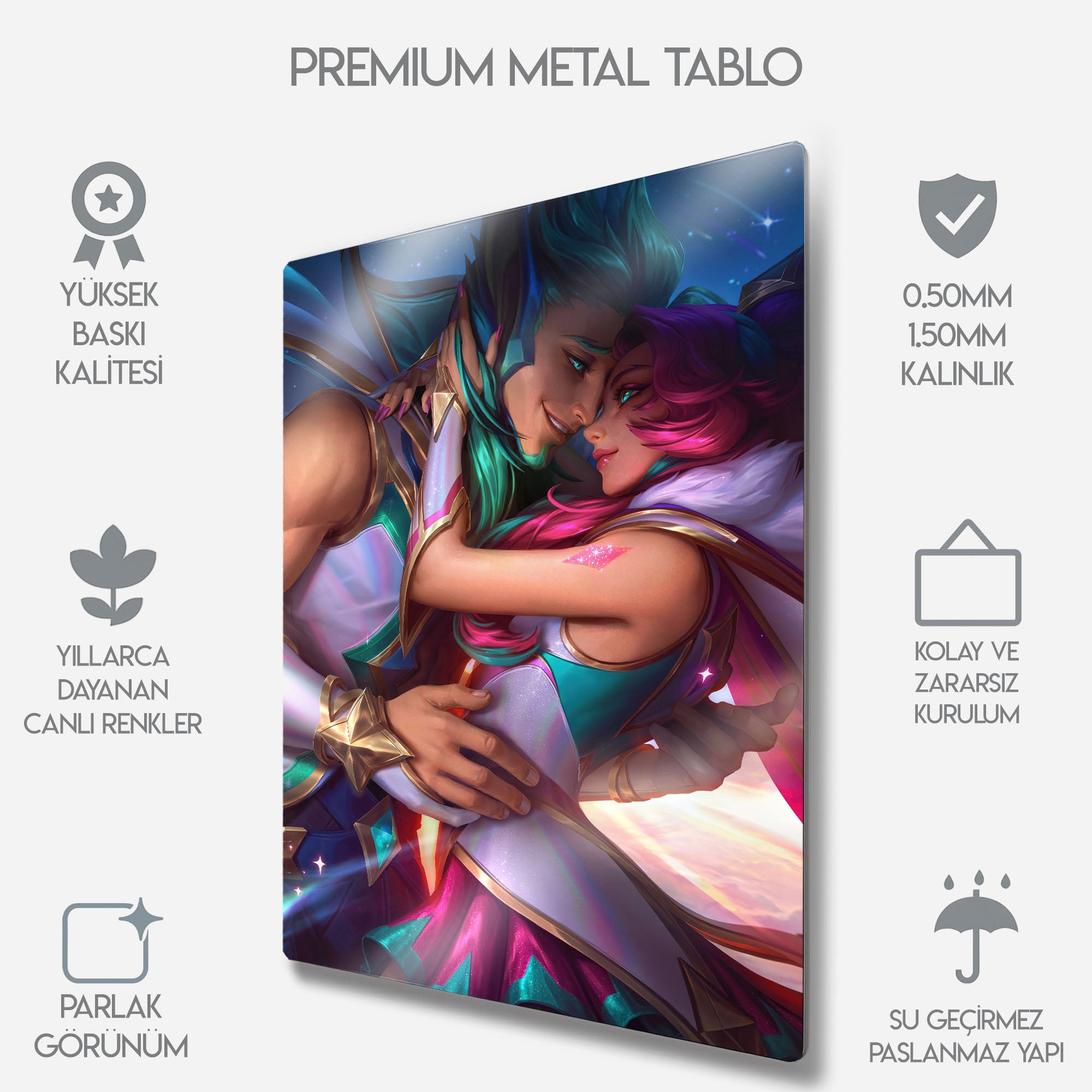 Xayah & Rakan - Metal Tablo