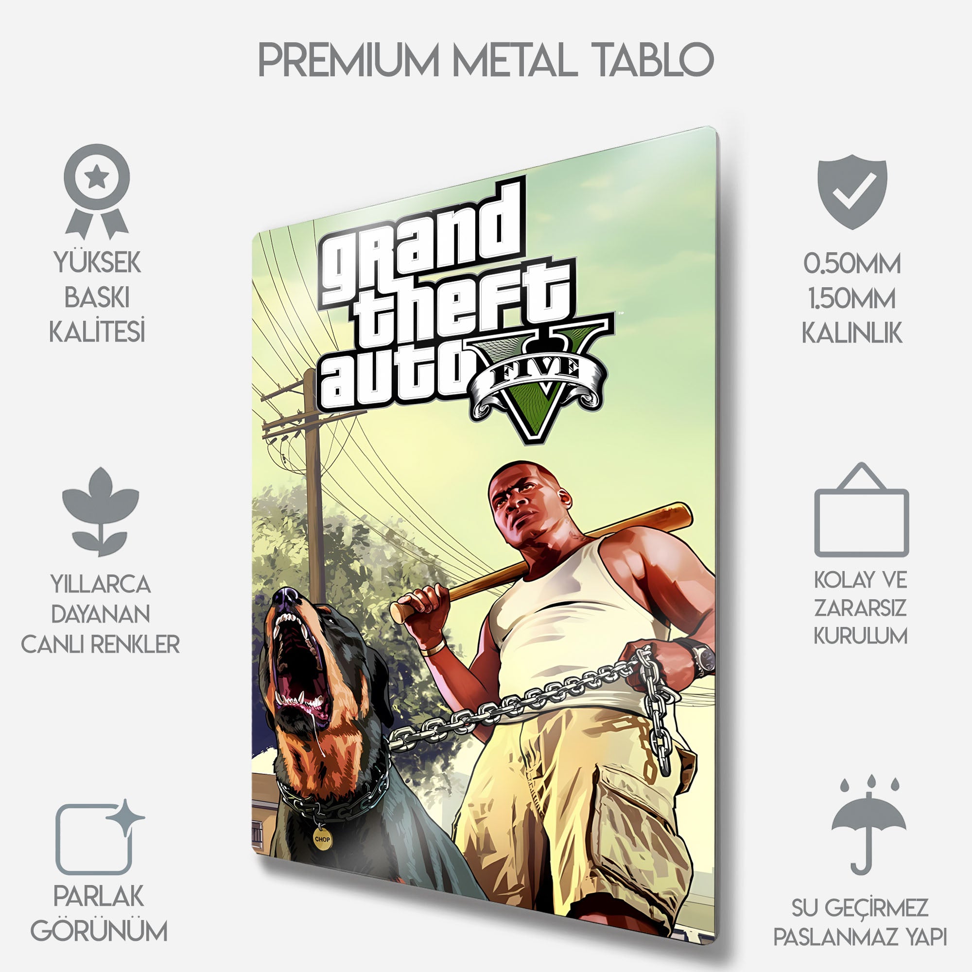 GTA V, Grand Theft Auto 5, Gaming Room - Metal Tablo