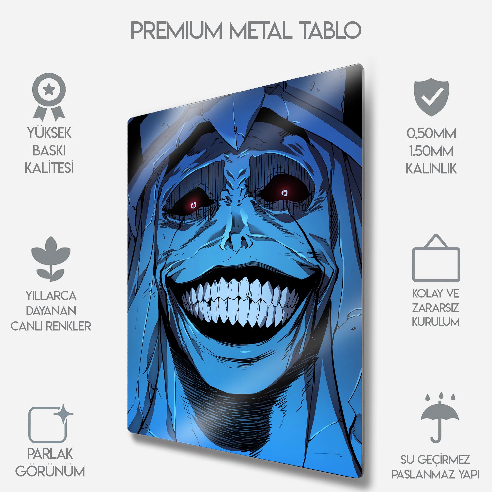 Solo Leveling "God Statue" - Metal Tablo