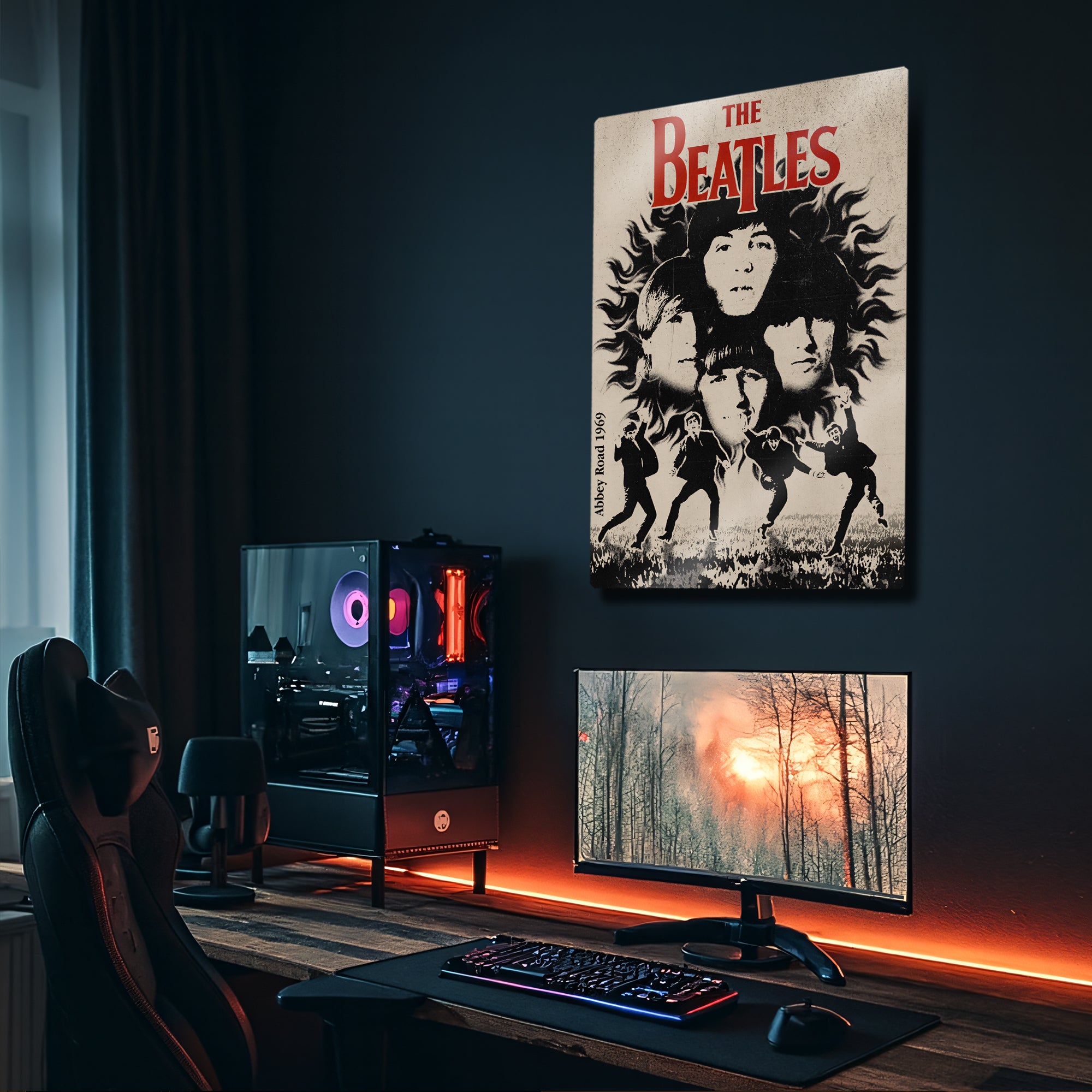 The Beatles Abbey Road 1969 Retro - Metal Tablo