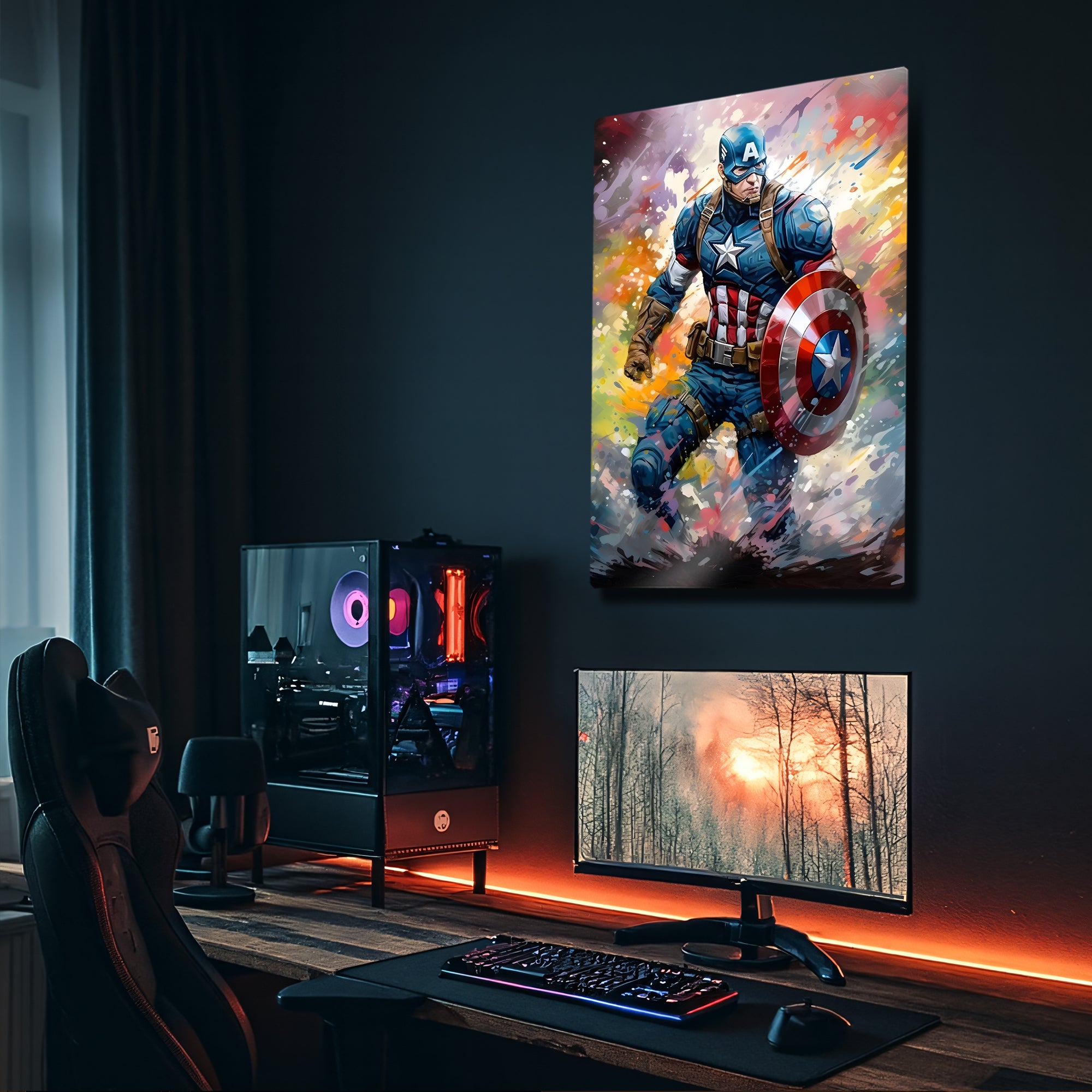 Kaptan Amerika - Metal Tablo