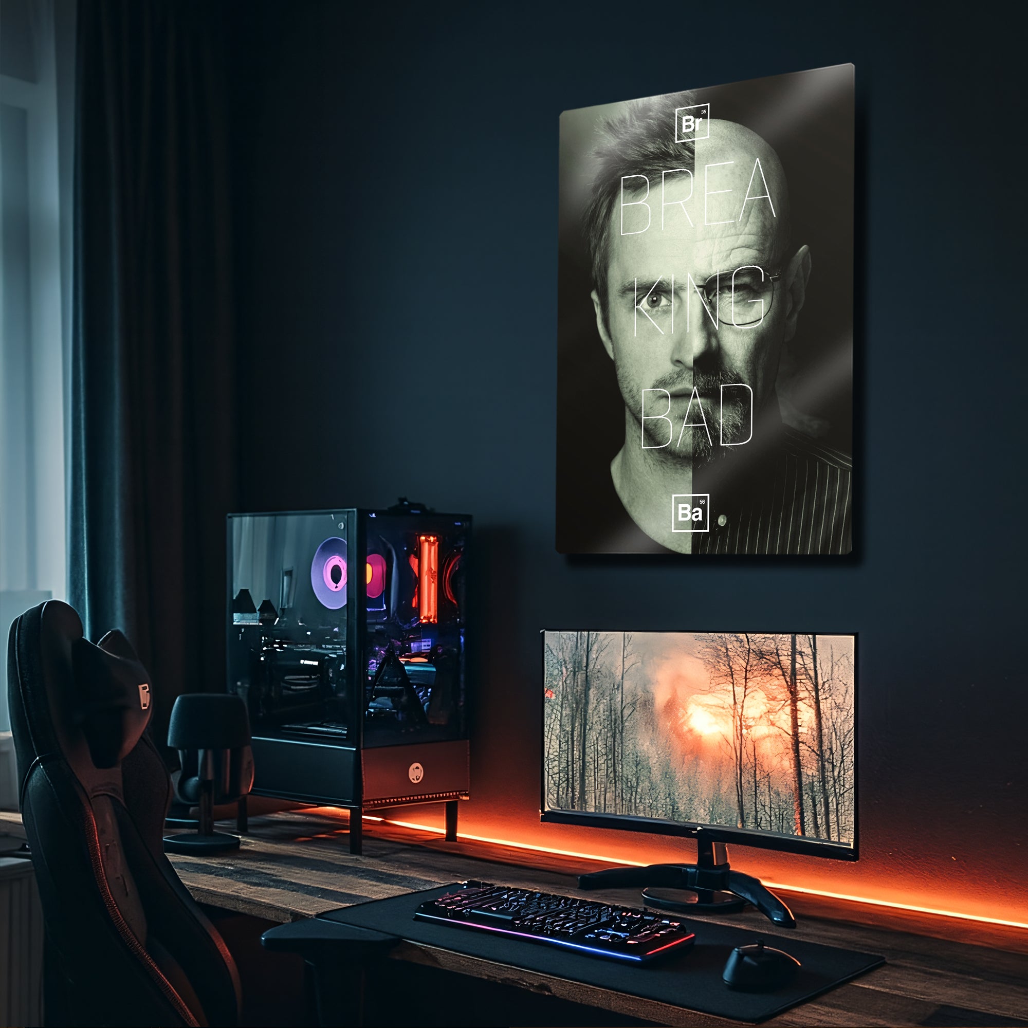 Breaking Bad Walter White & Jesse Pinkman - Metal Tablo