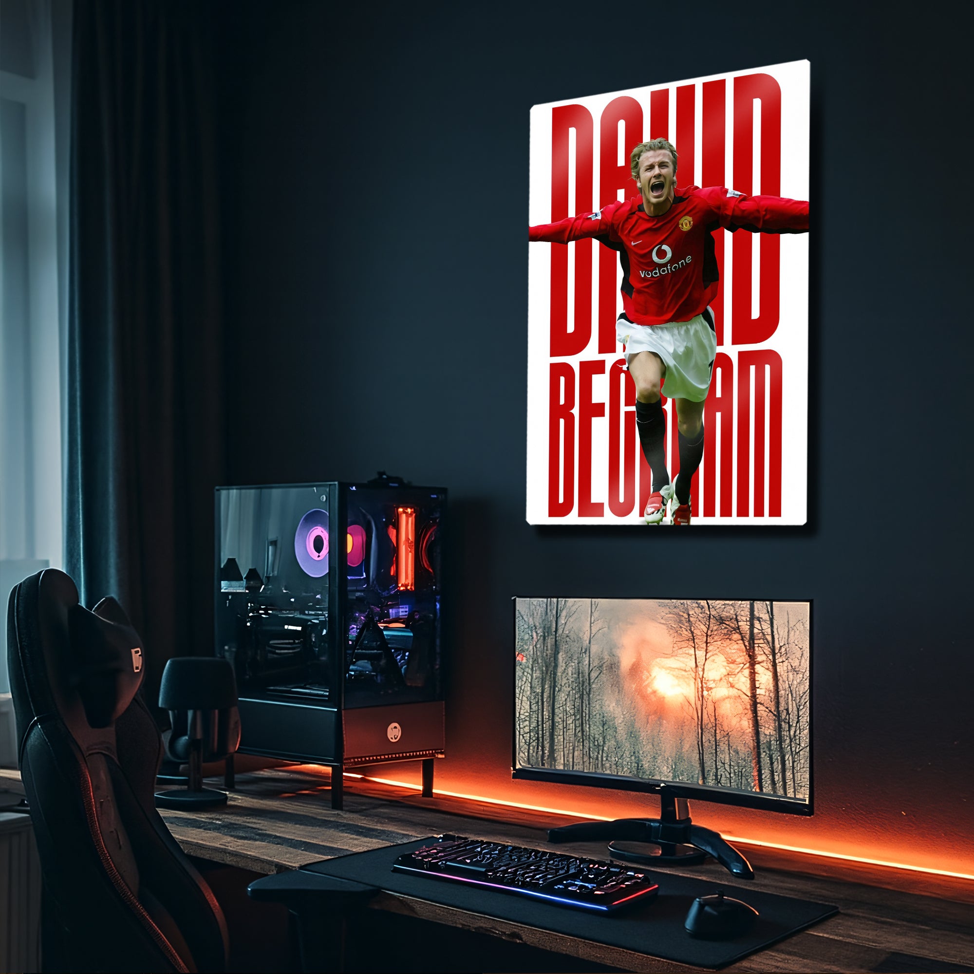 David Beckham Manchester United - Metal Tablo