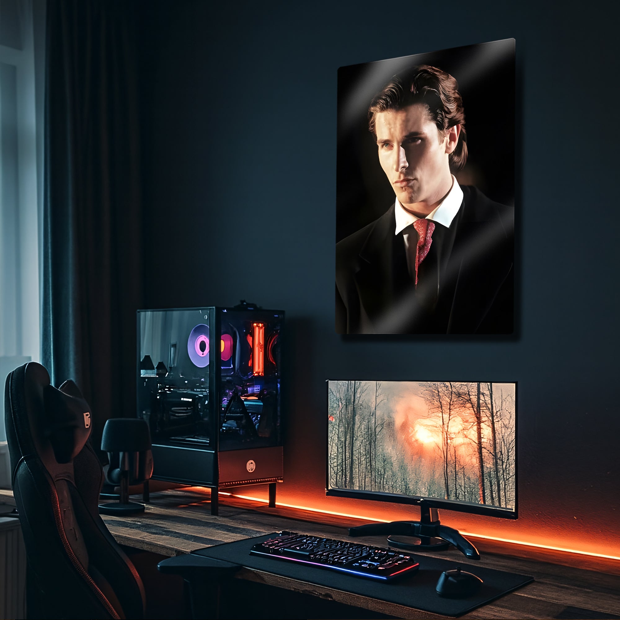 Patrick Bateman Tablosu American Psycho - Metal Tablo