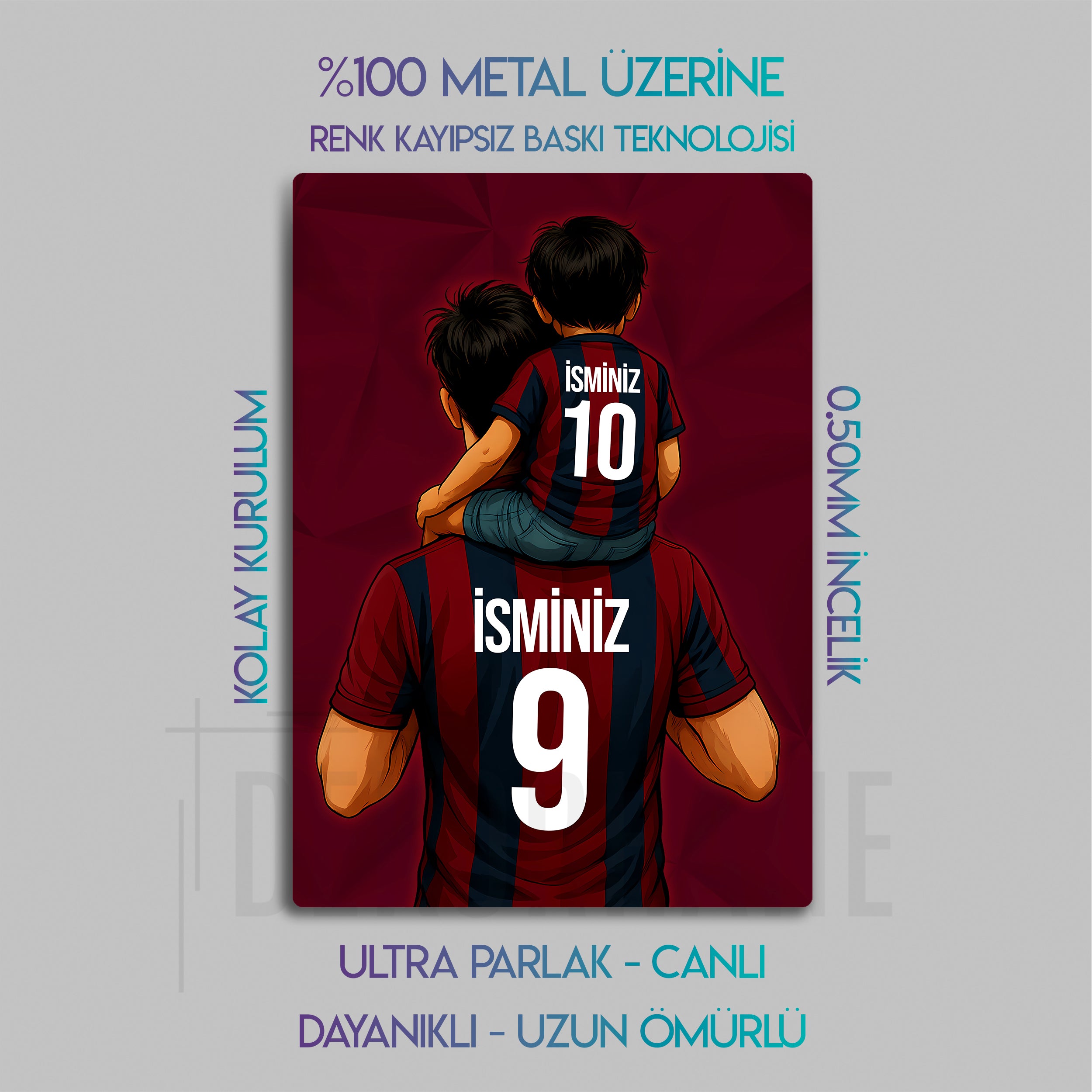 Trabzonspor Baba Oğul - Kişiselleştirilebilir Metal Tablo