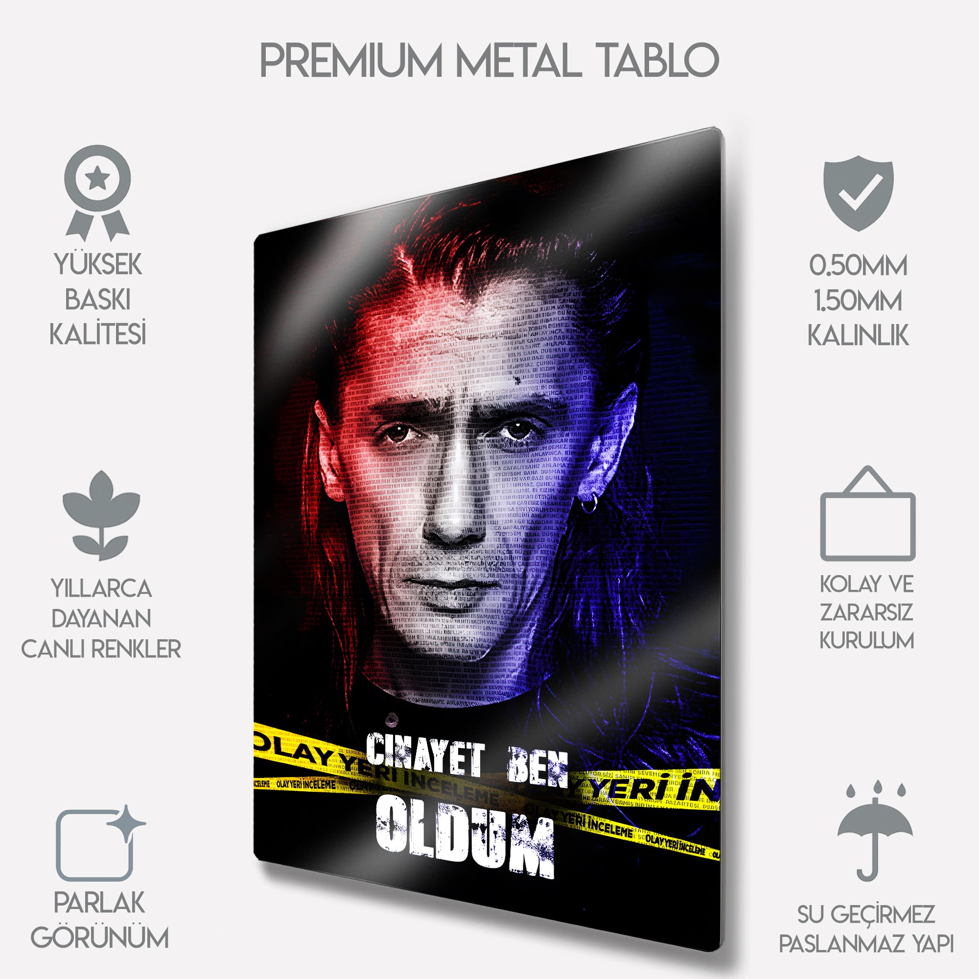 Akbaba Tablosu Cinayet Ben Oldum Replik - Metal Tablo