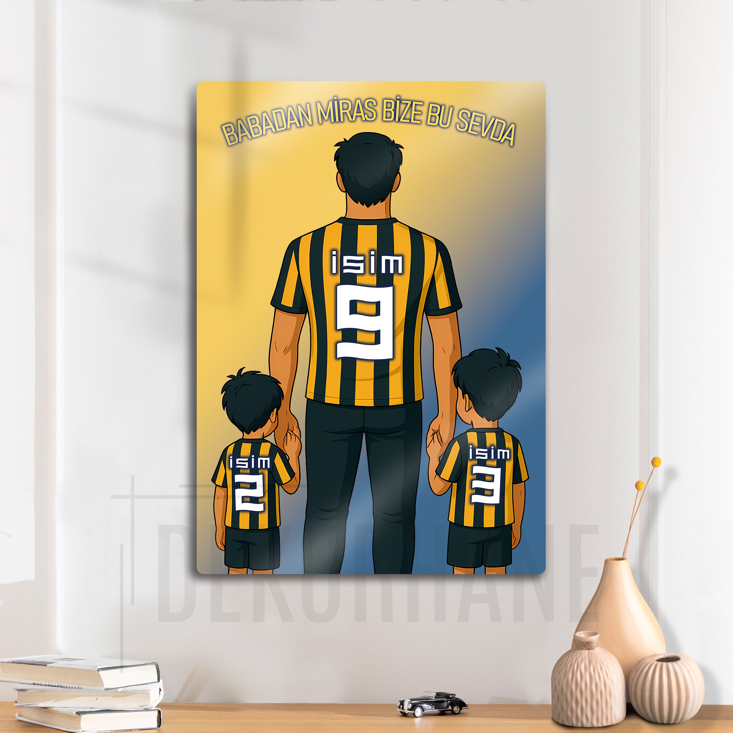Fenerbahçe Baba Oğullar - Kişiselleştirilebilir Metal Tablo