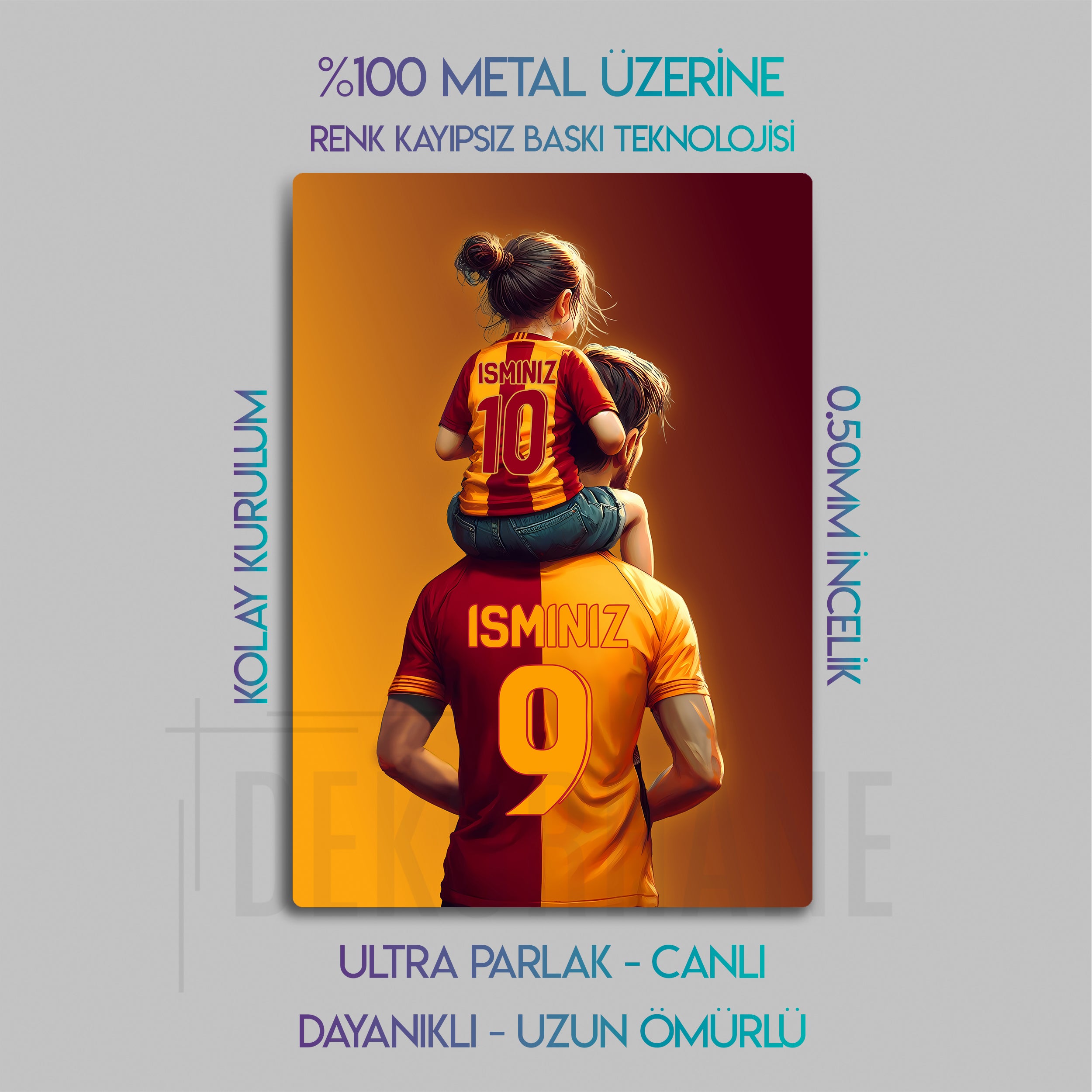 Galatasaray Baba Kız - Kişiselleştirilebilir Metal Tablo