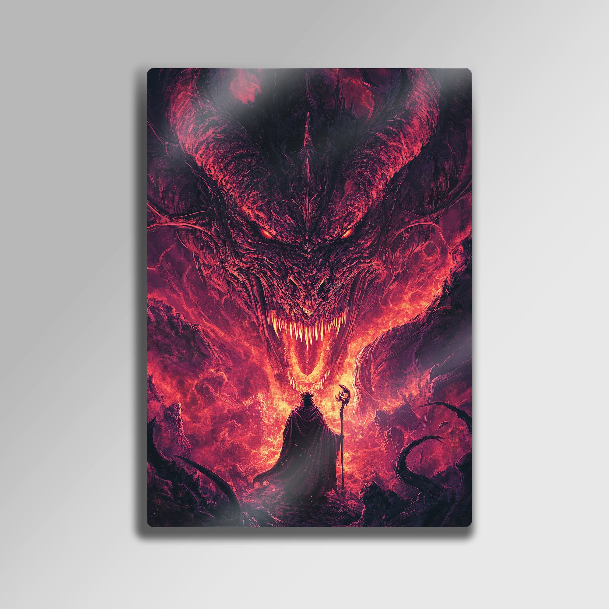 Diablo Ateş Ejderha Tasarım - Metal Tablo