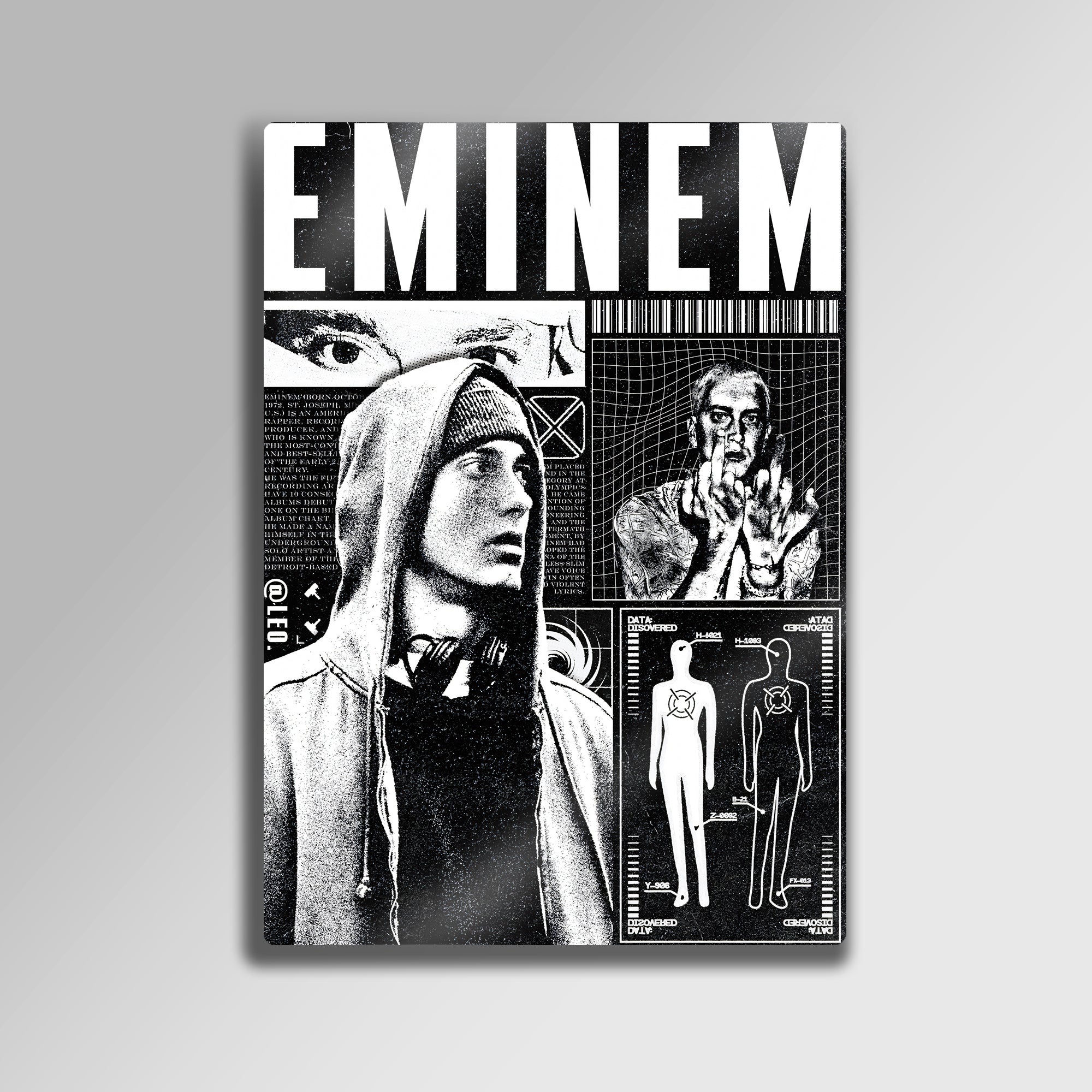 Eminem Poster, Rap Müzik Duvar Dekoru - Metal Tablo