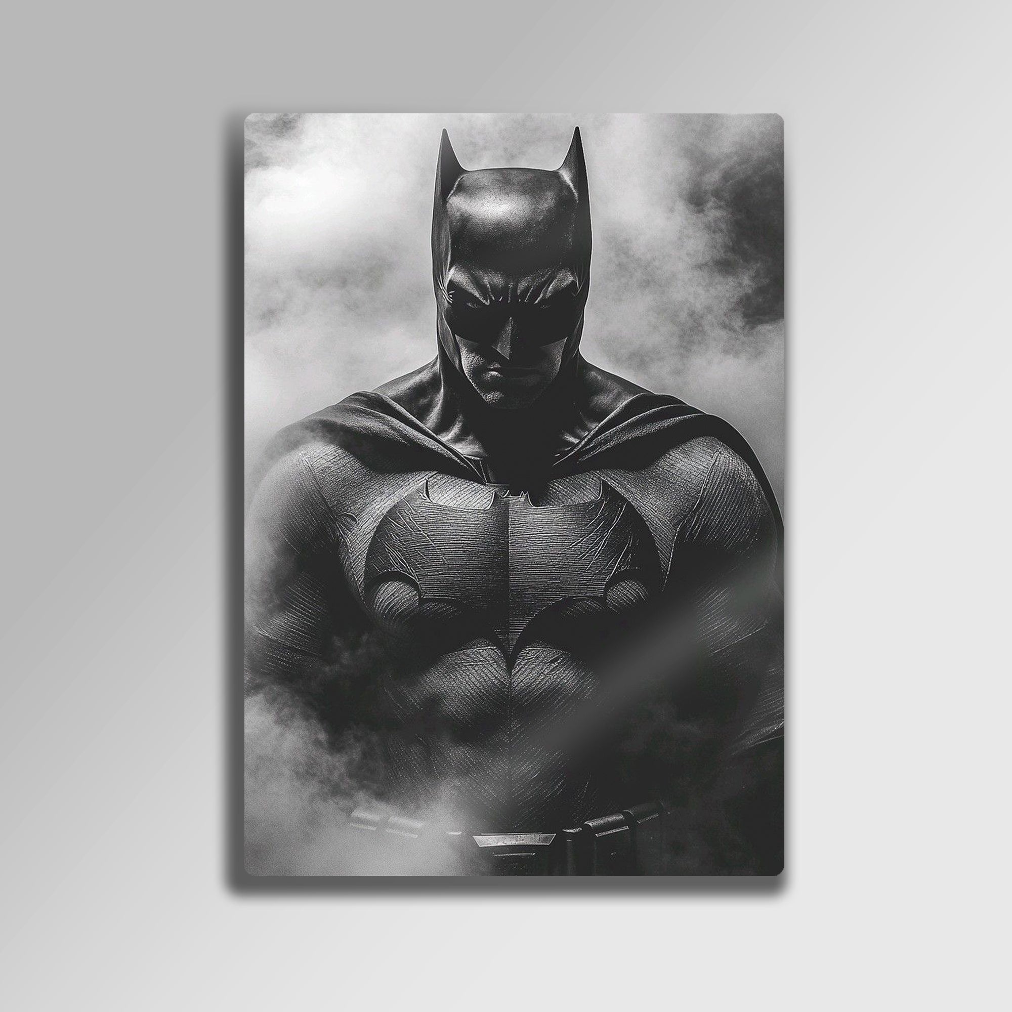 Batman Figürü Siyah Beyaz - Metal Tablo