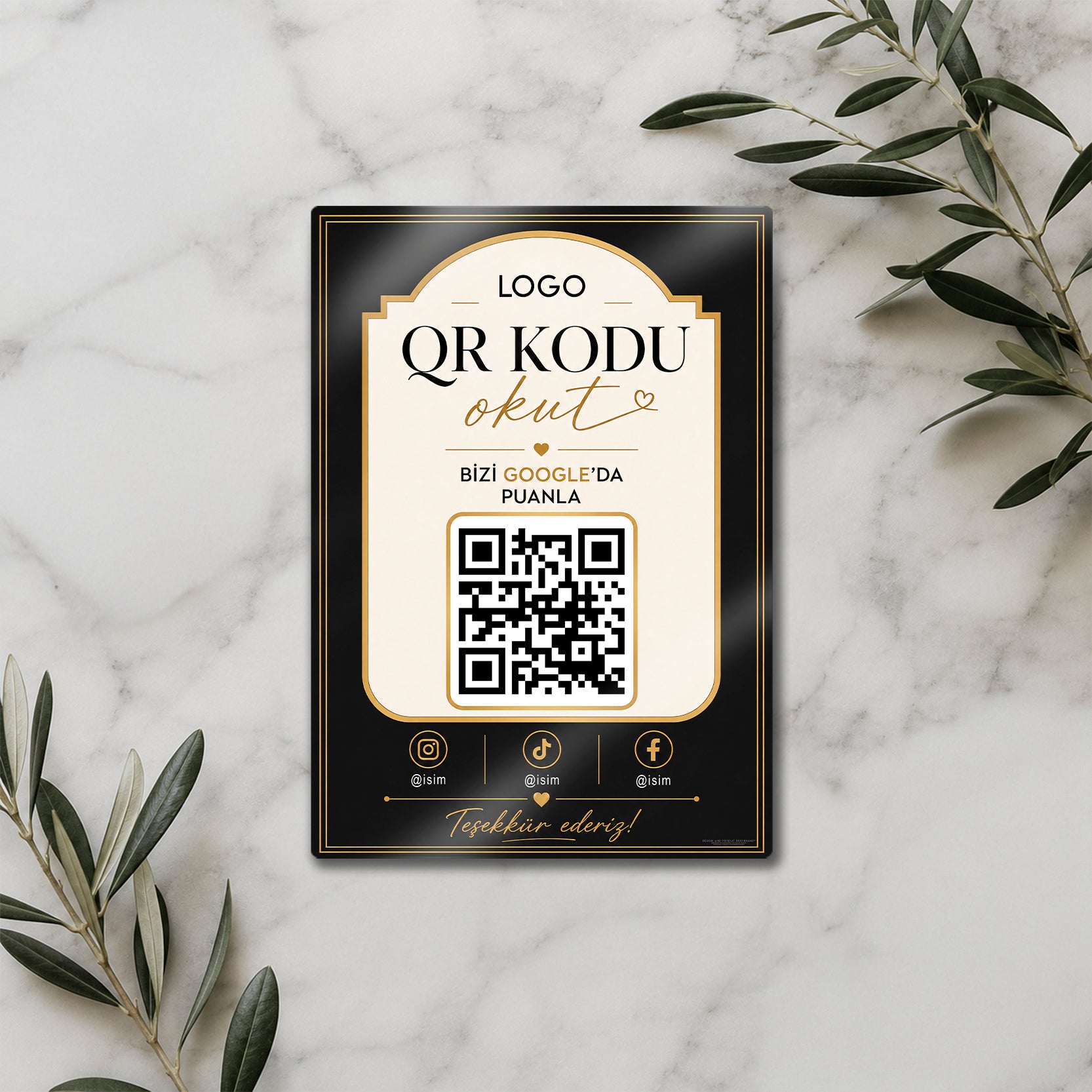 Google Yorum QR Kod Levhası – İşletme Değerlendirme Levhası