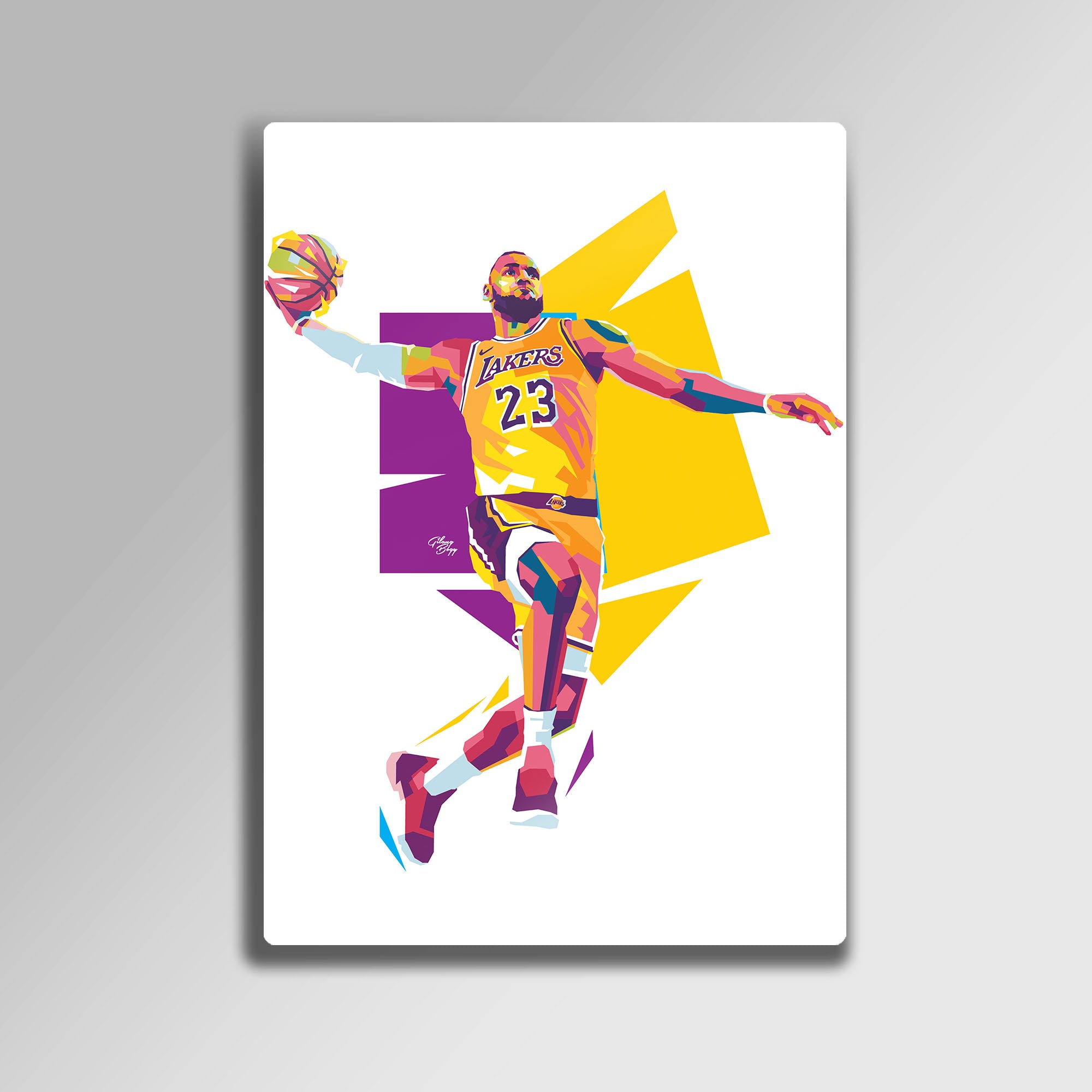 LeBron James Pop Art - Metal Tablo