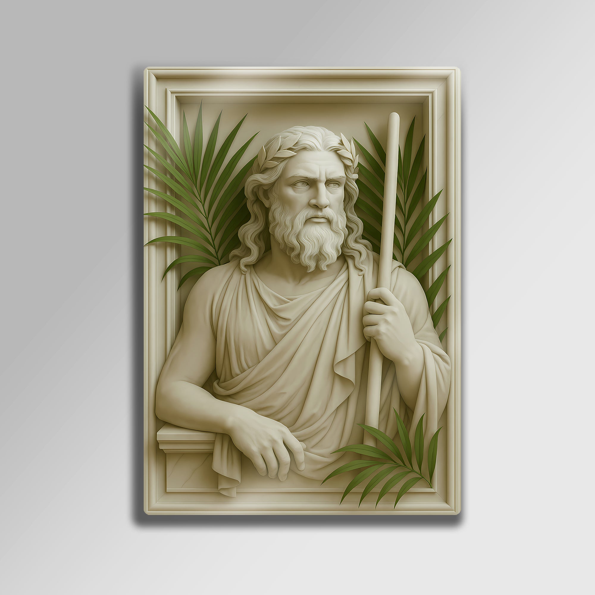 Poseidon Tablosu Antik Yunan Deniz Tanrısı - Metal Tablo