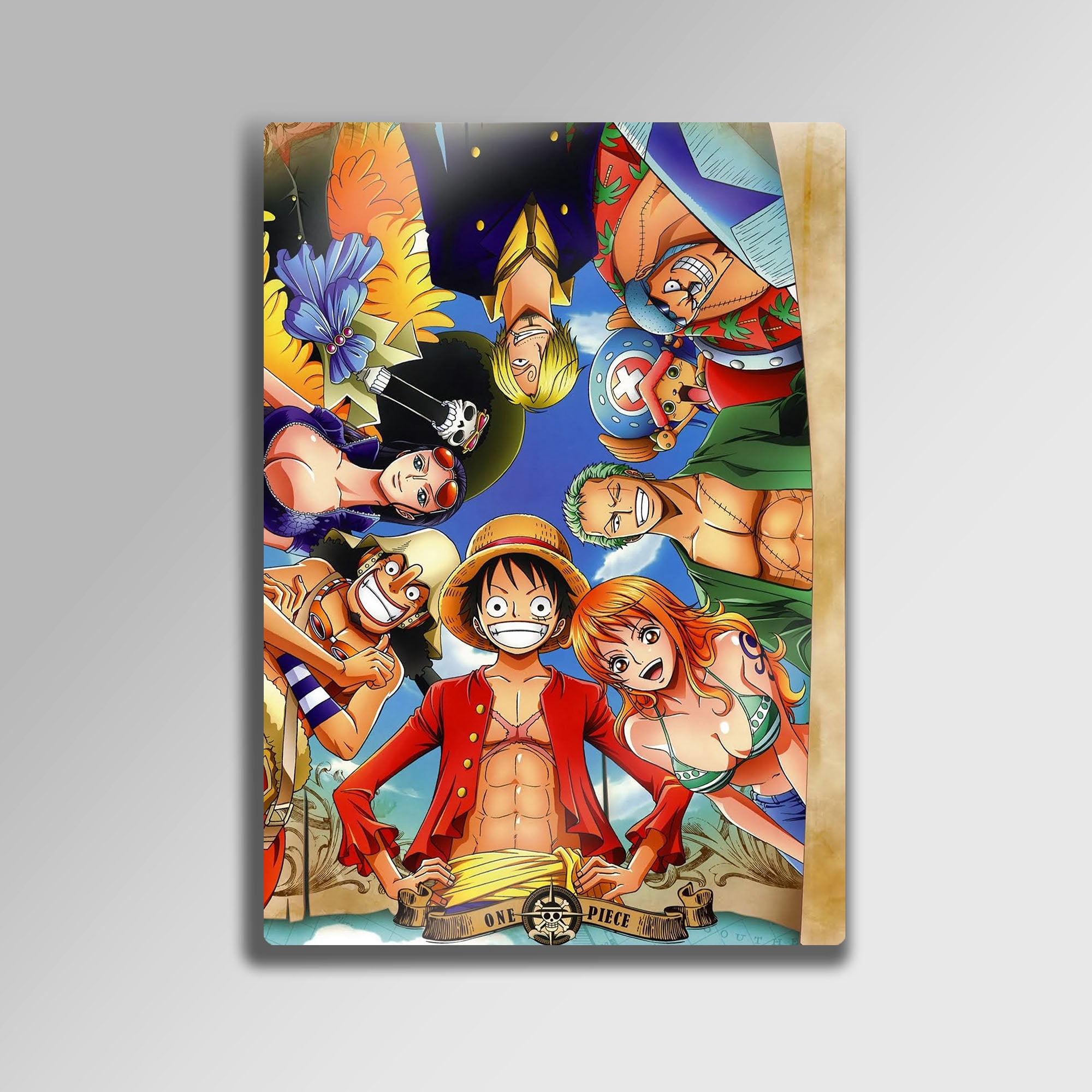 One Piece Hasır Şapka Korsanları - Metal Tablo