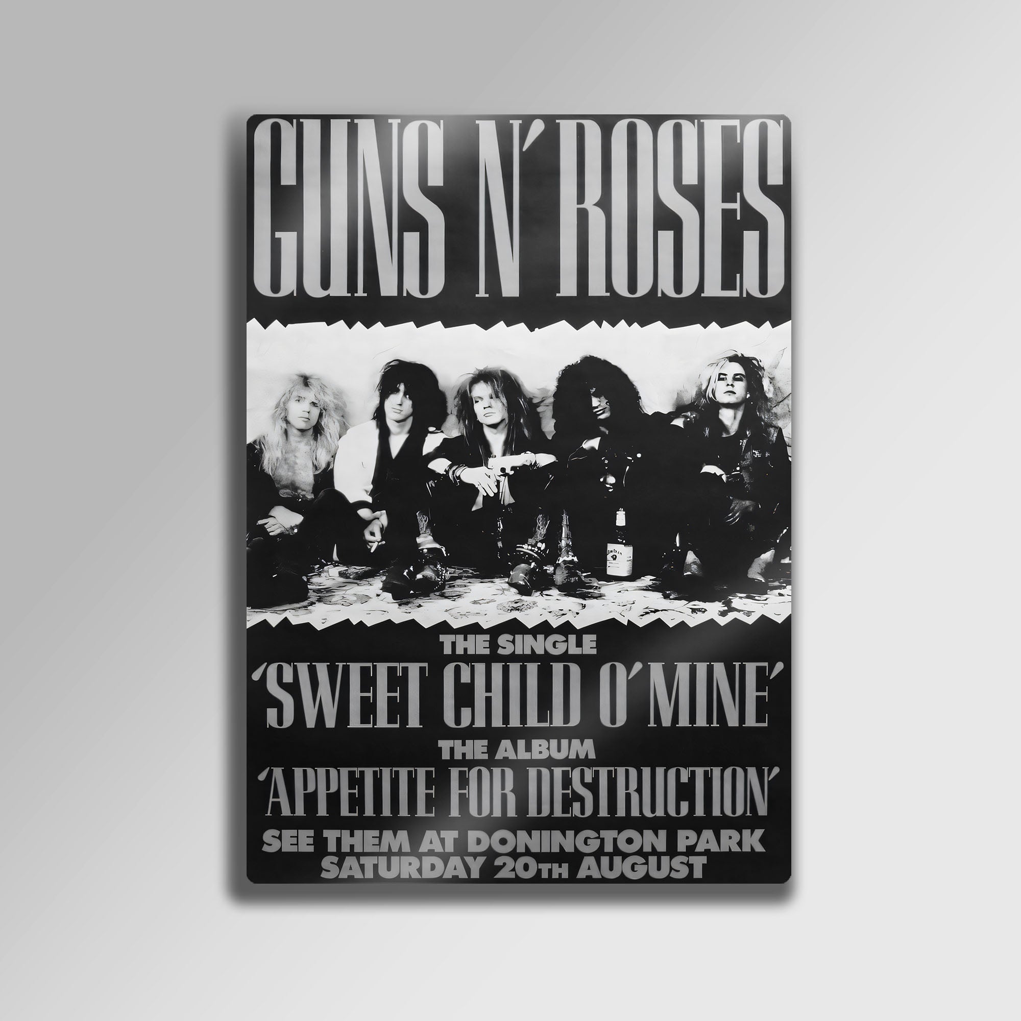 Guns N’ Roses Sweet Child O’ Mine Poster Rock Müzik Dekoru - Metal Tablo