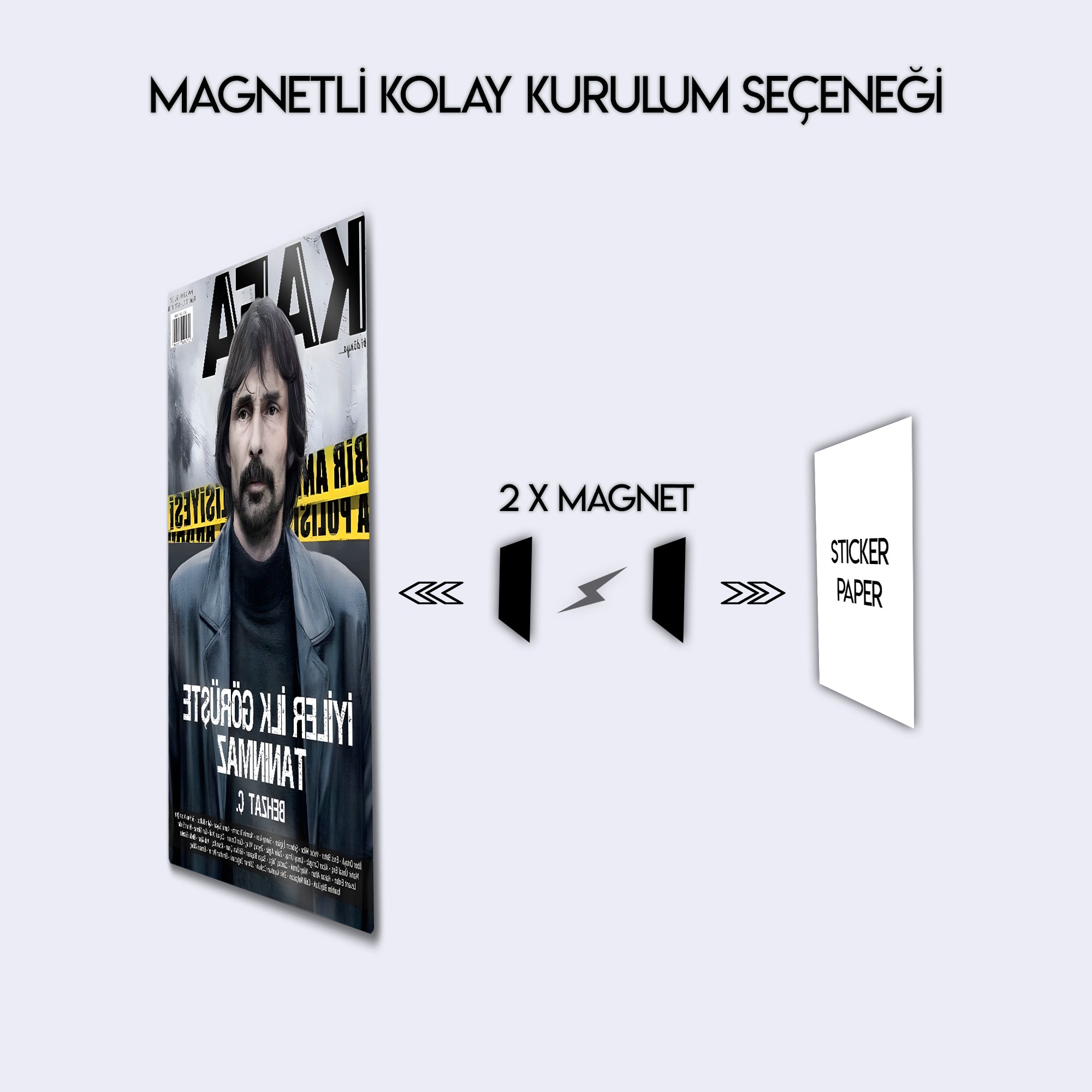 Behzat Ç. Kafa Dergisi Kapak - Metal Tablo – Dekorhane