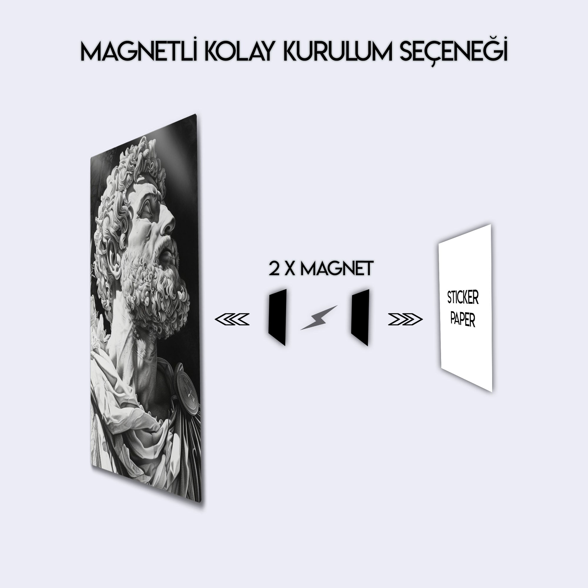 Marcus Aurelius Heykeli - Metal Tablo – Dekorhane