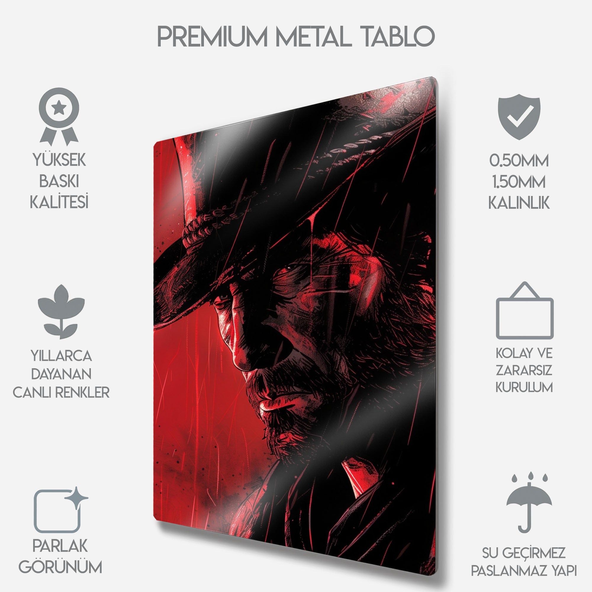 Red Dead Redemption 2 (RDR2) Arthur Morgan - Metal Tablo