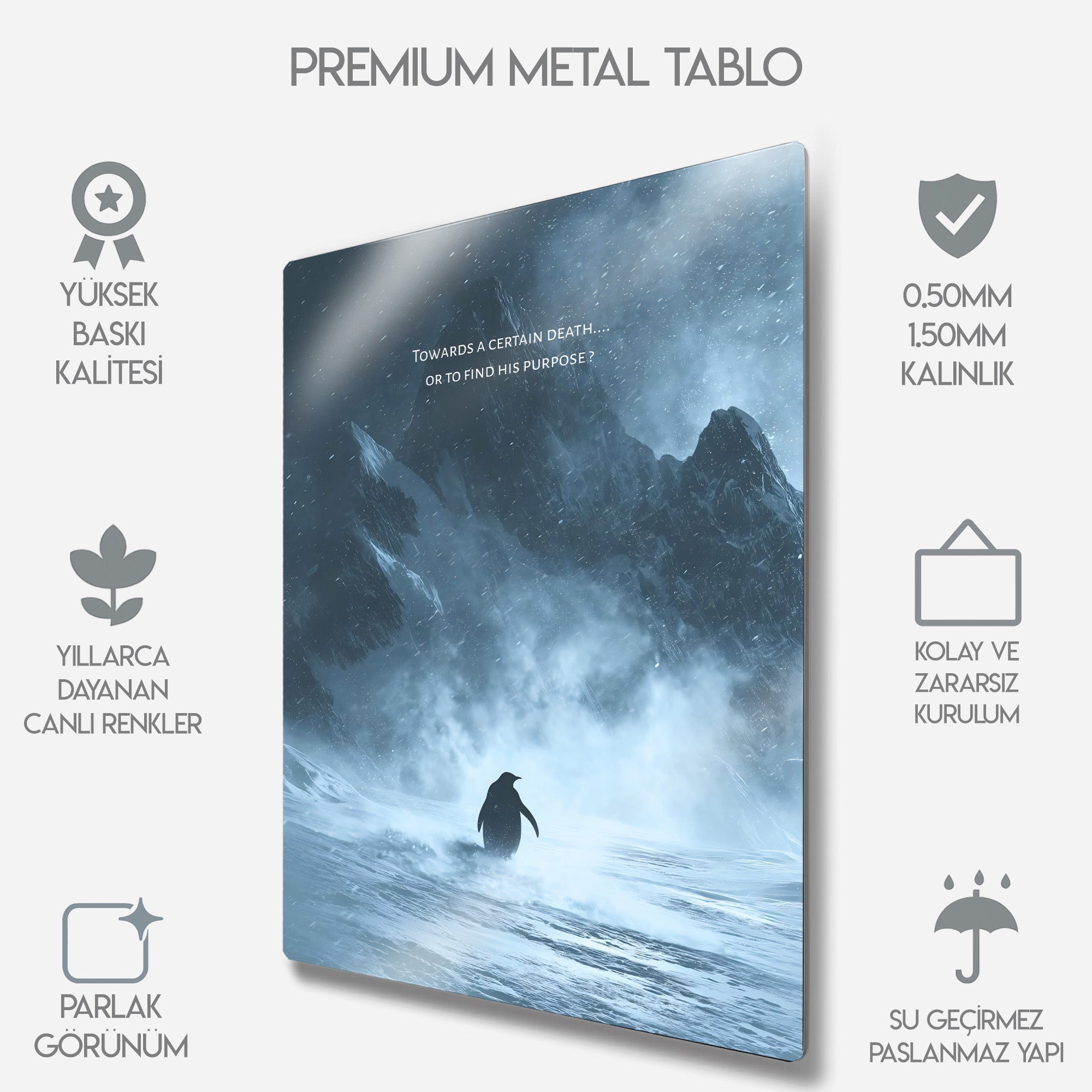 But Why, Nihilist Penguen, Penguin Motivasyon - Metal Tablo