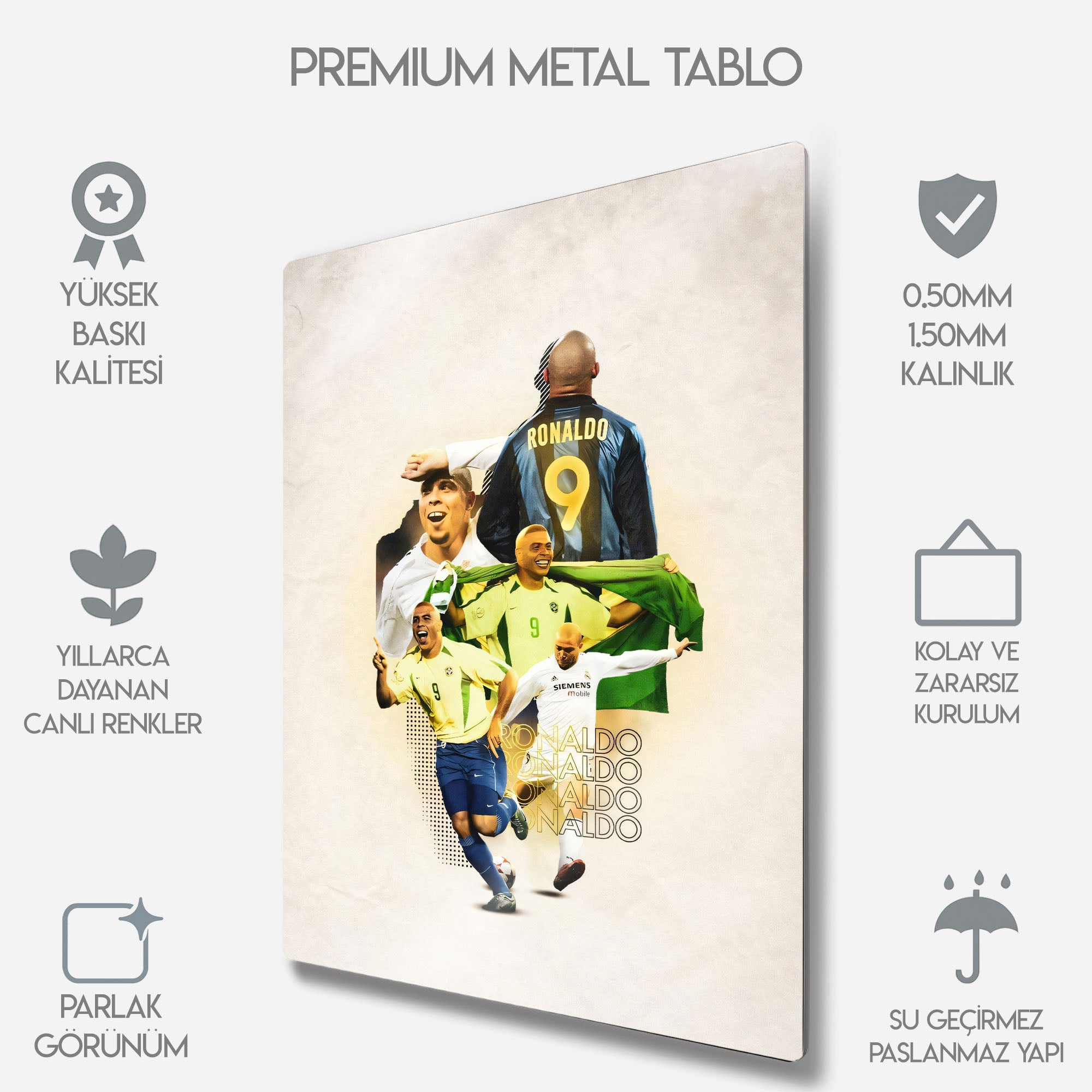 Ronaldo Nazario "Fenomen" - Metal Tablo