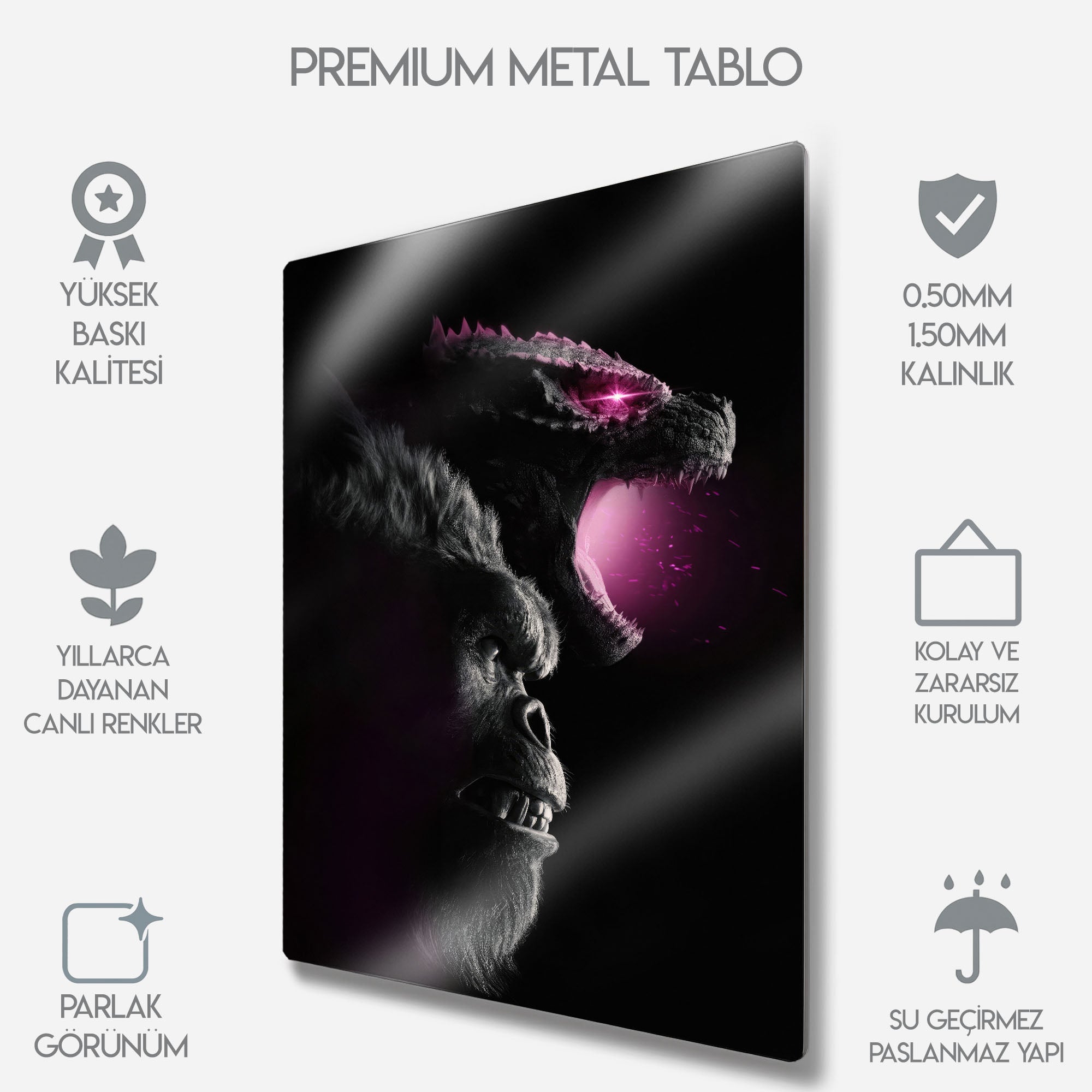 Godzilla x Kong - Metal Tablo
