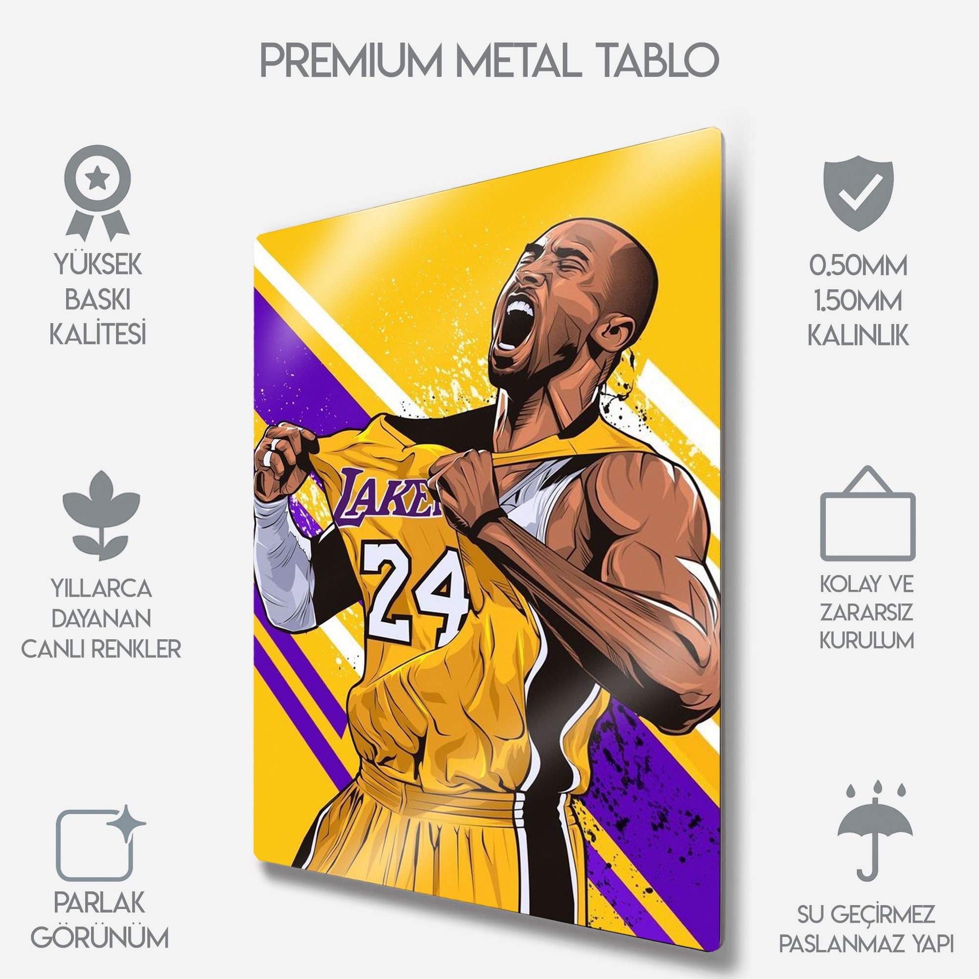 Kobe Bryant "Mamba Mentality" - Metal Tablo