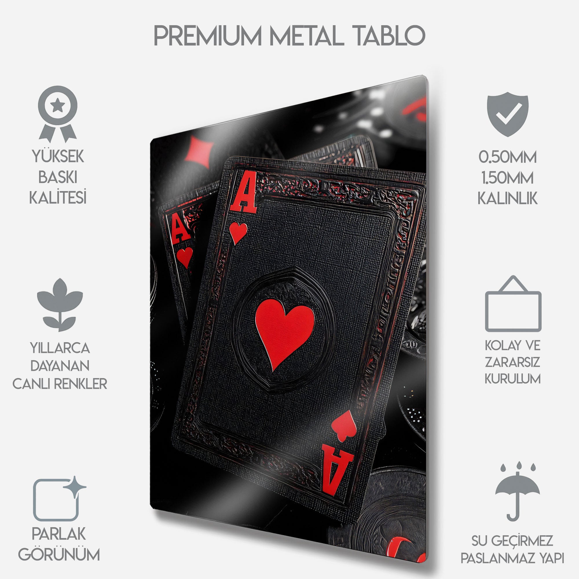 Kupa Ası Lüks - Metal Tablo