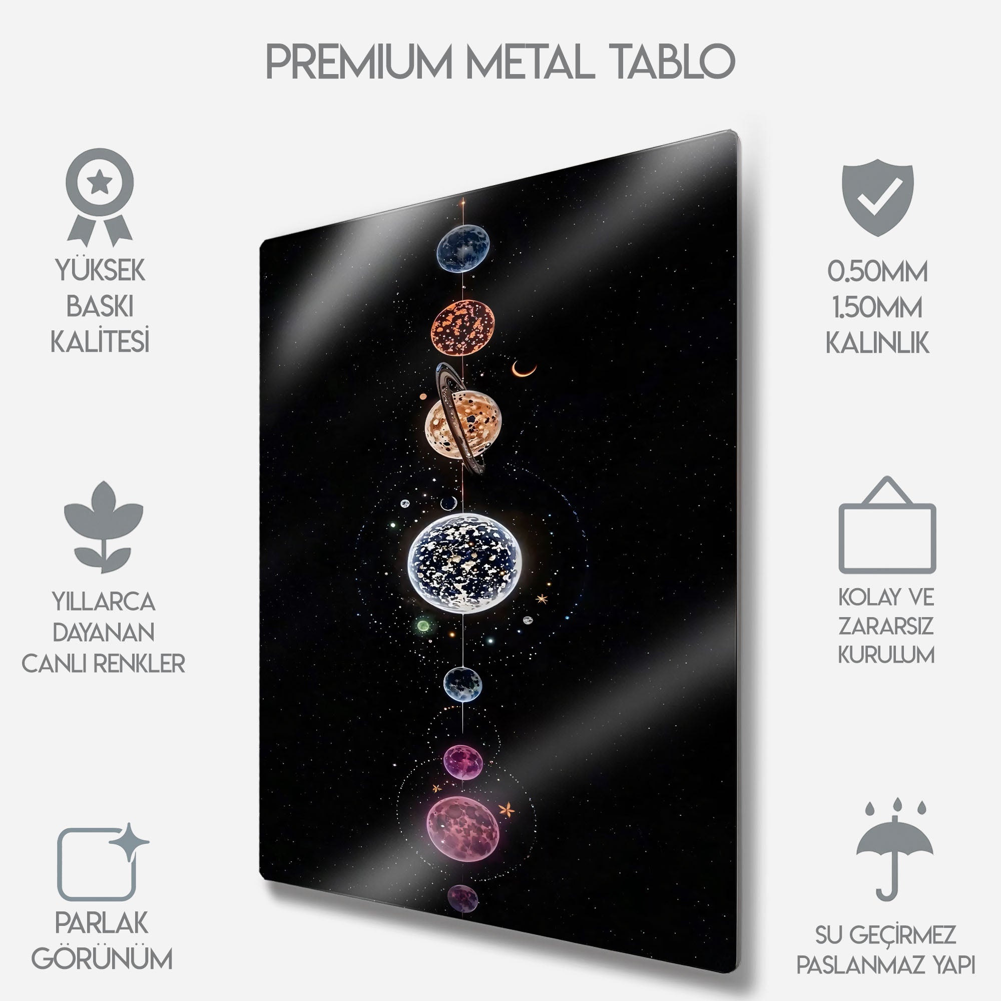 Mistik Güneş Sistemi - Metal Tablo