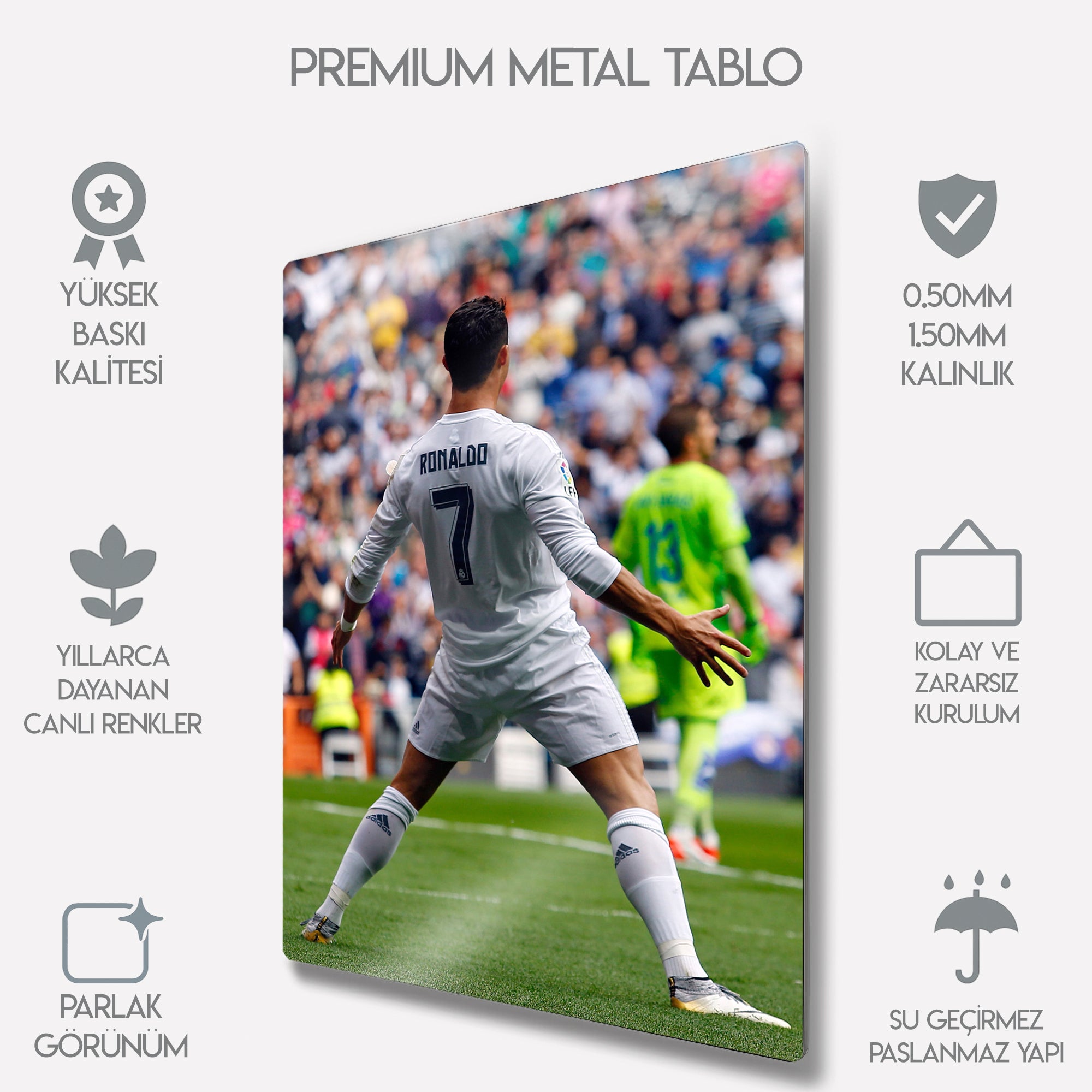 CR7 Real Madrid - Metal Tablo