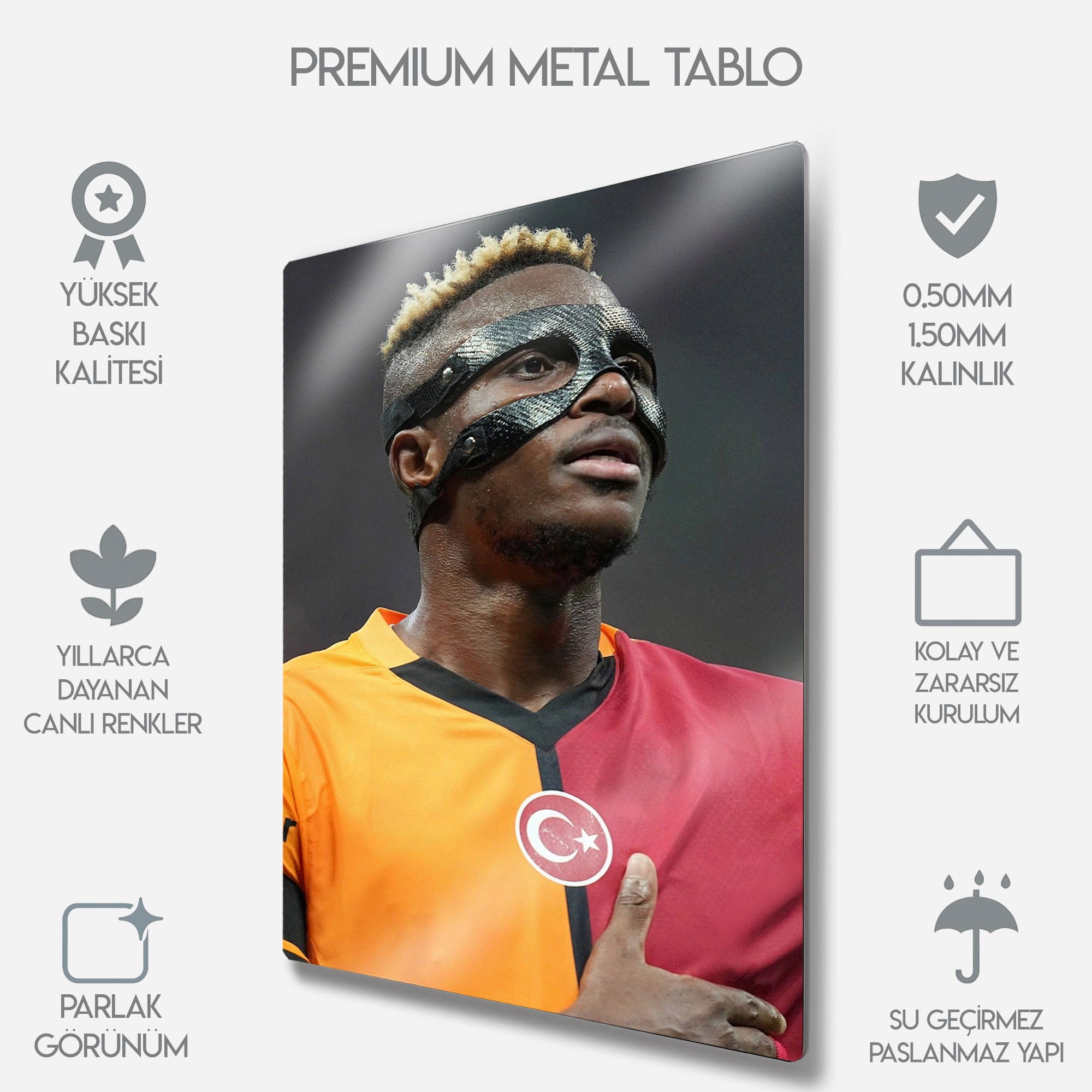 Victor Osimhen Maskeli - Metal Tablo