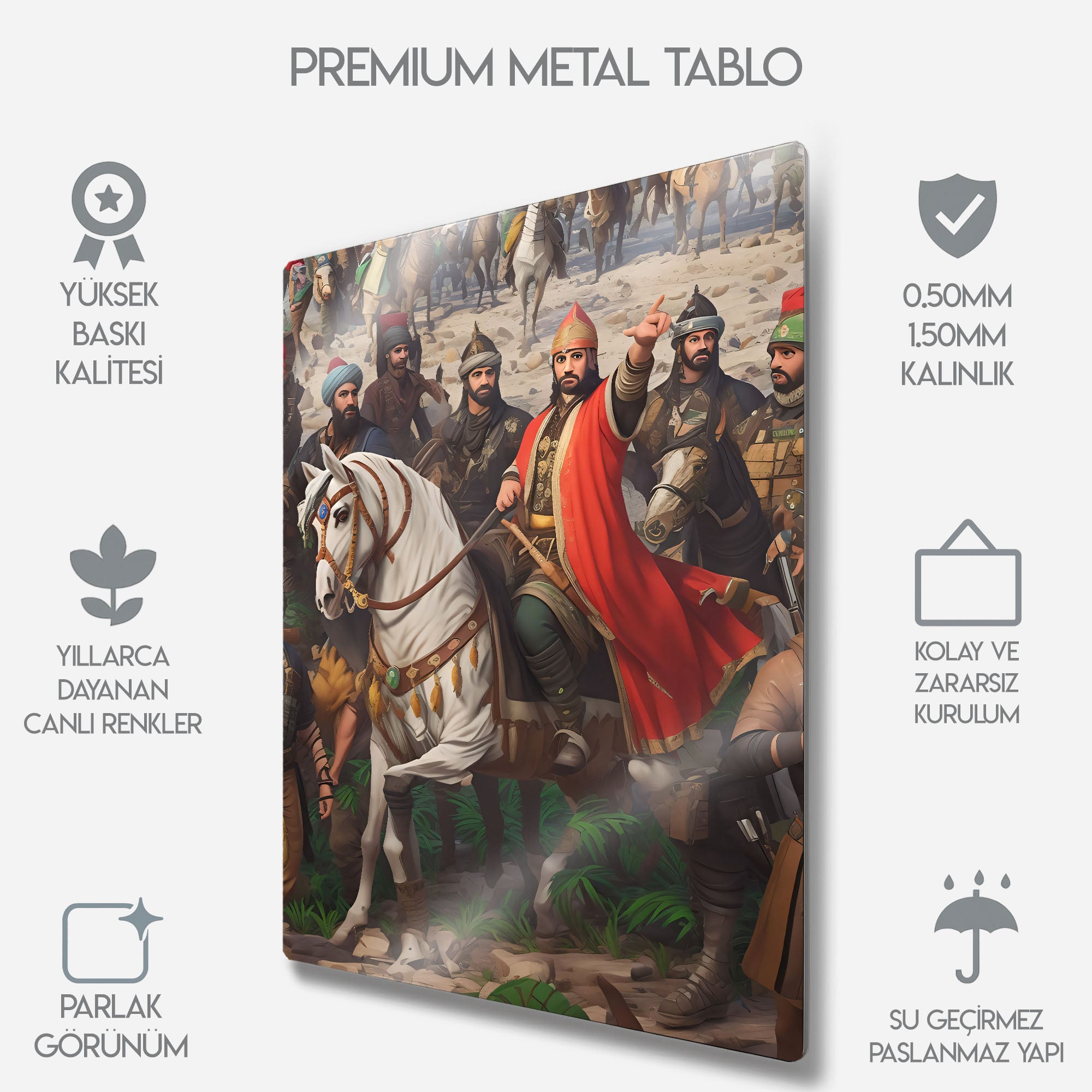 Fatih Sultan Mehmet, Osmanlı Tarihi İstanbul’un Fethi - Metal Tablo