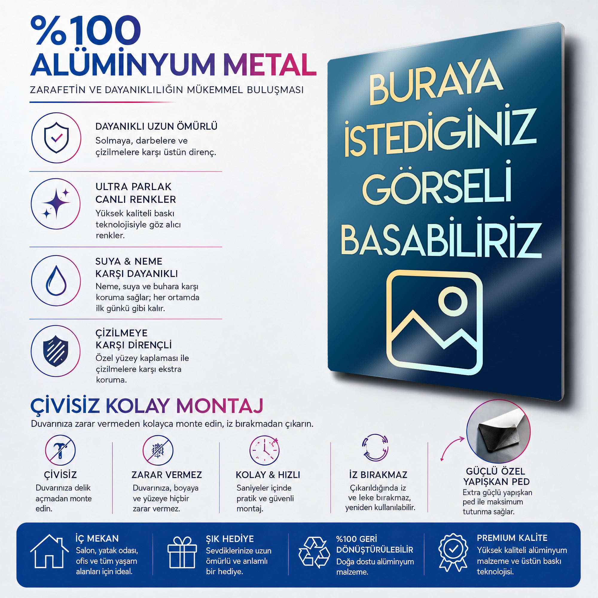 Kişiye Özel Metal Tablo