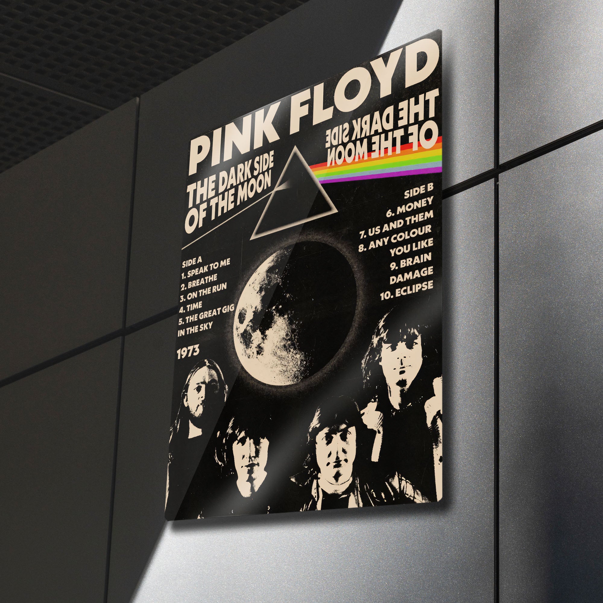 Pink Floyd, The Dark Side of the Moon Albüm Kapak - Metal Tablo