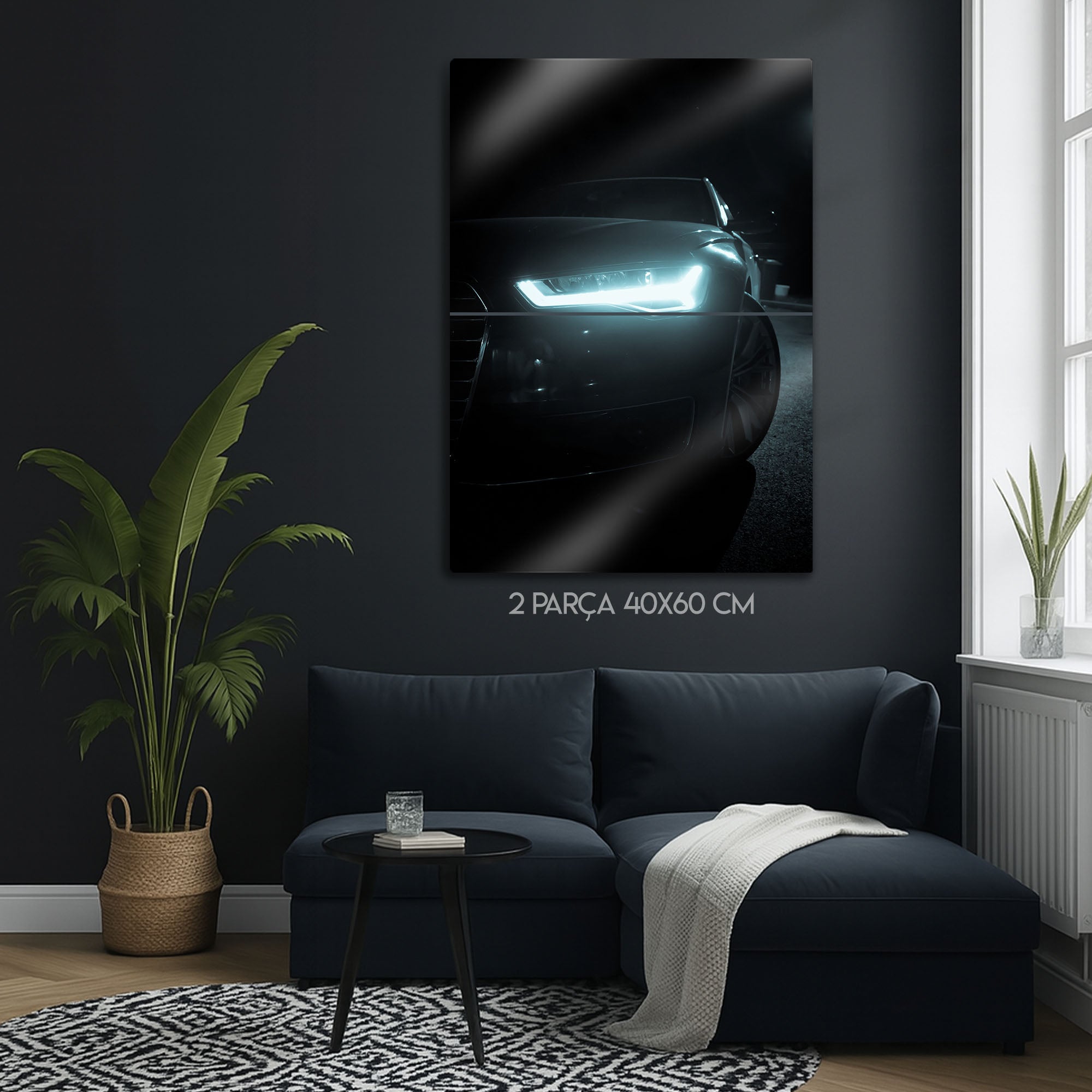 Audi RS6 Headlight - Metal Tablo – Dekorhane