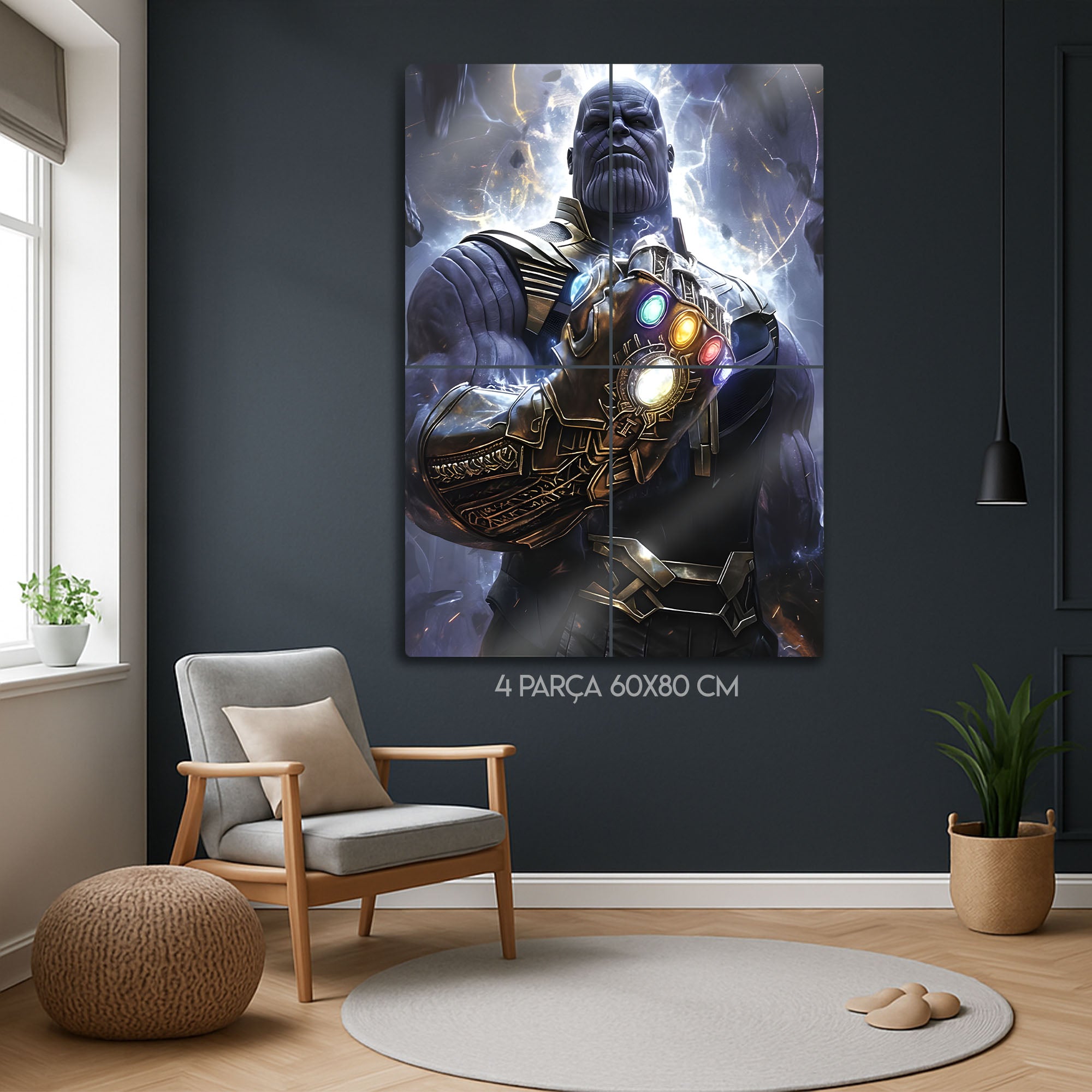 Marvel Thanos ve Sonsuzluk Eldiveni - Metal Tablo – Dekorhane